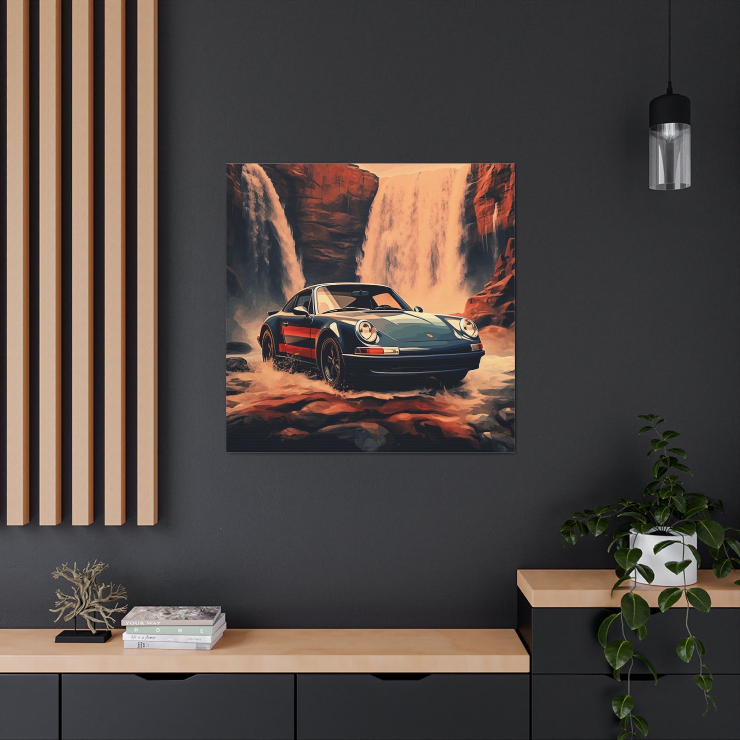 Canvas Gallery Wraps American Flag Porsche Abstract 3