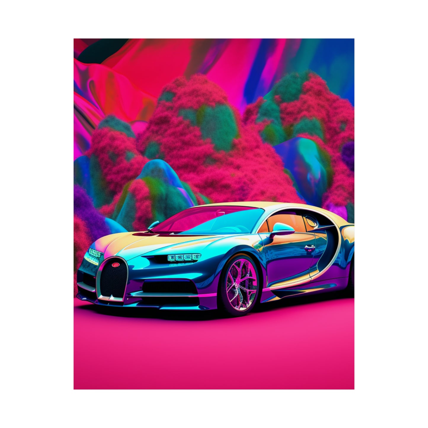 Premium Matte Vertical Posters Florescent Bugatti Flair 4