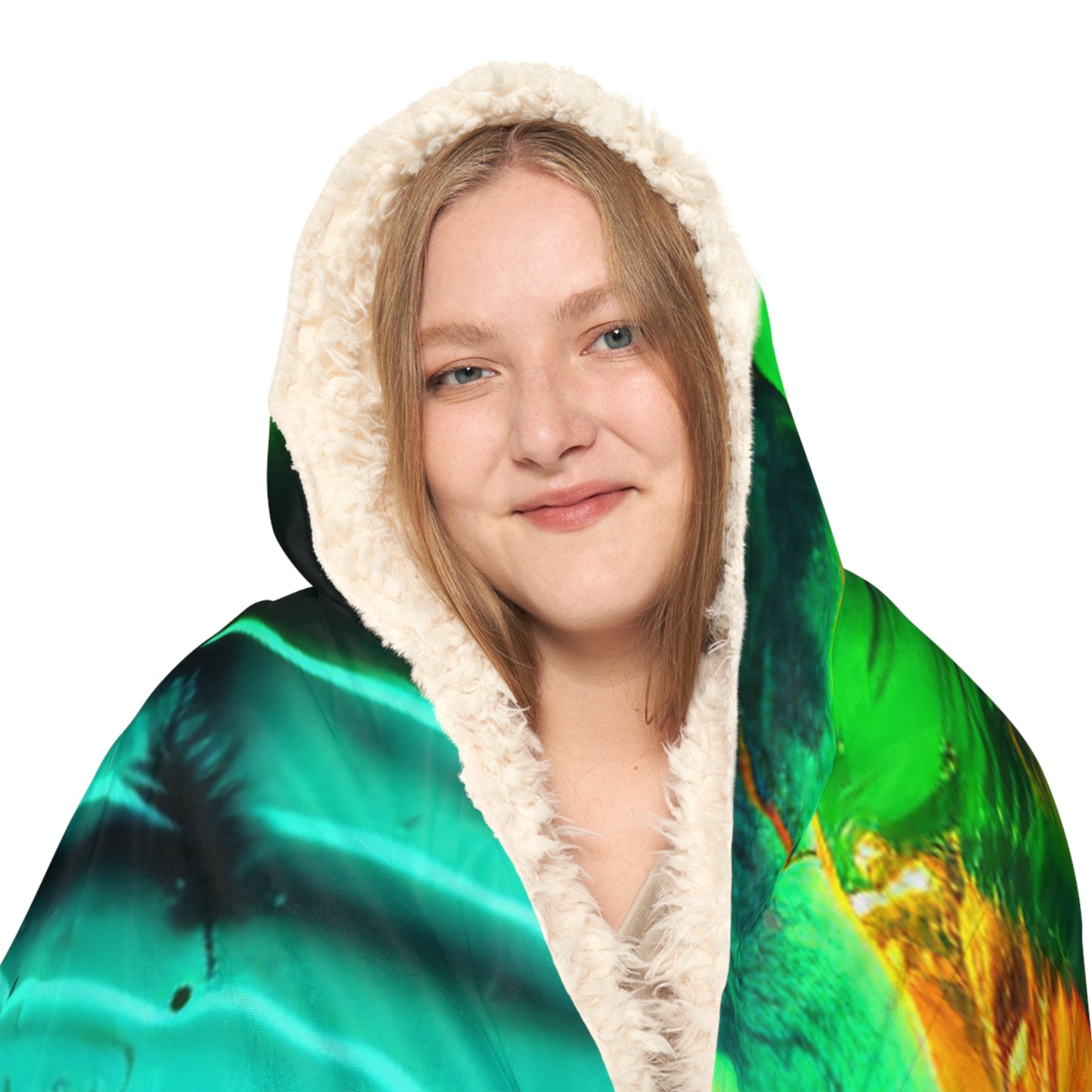 Snuggle Hooded Blanket Florescent Glow 5