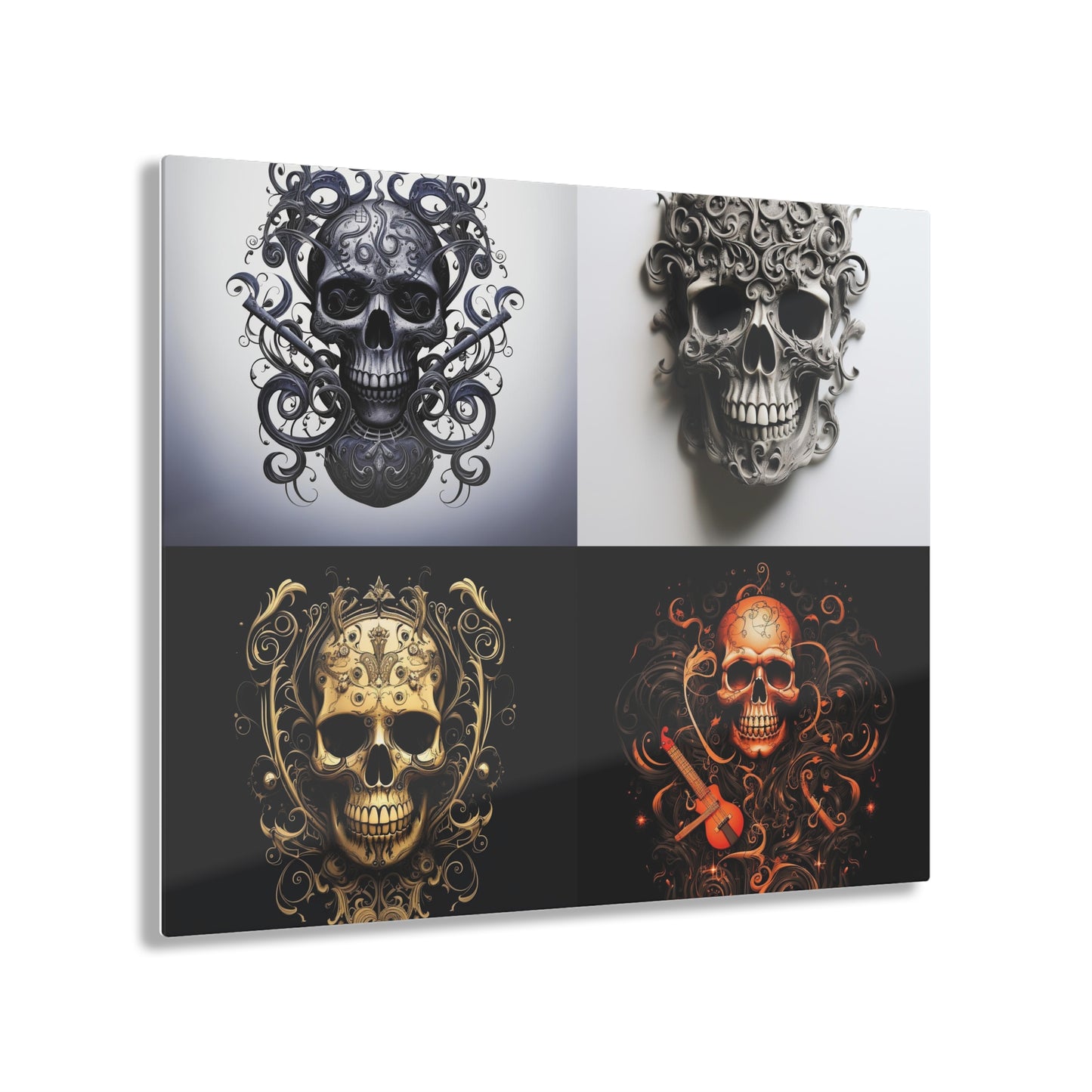 Acrylic Prints Skull Treble Clef 5