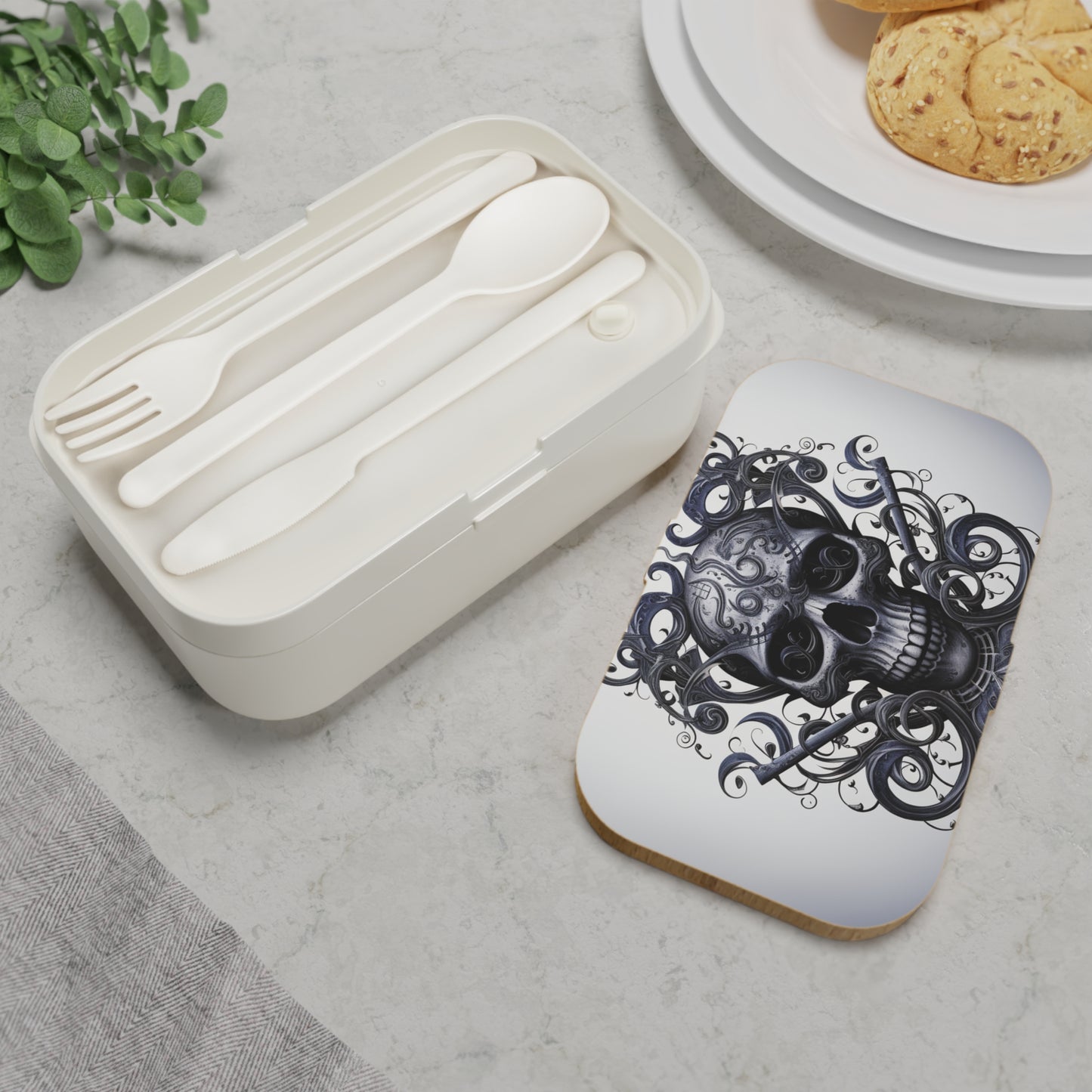 Bento Lunch Box Skull Treble Clef 1