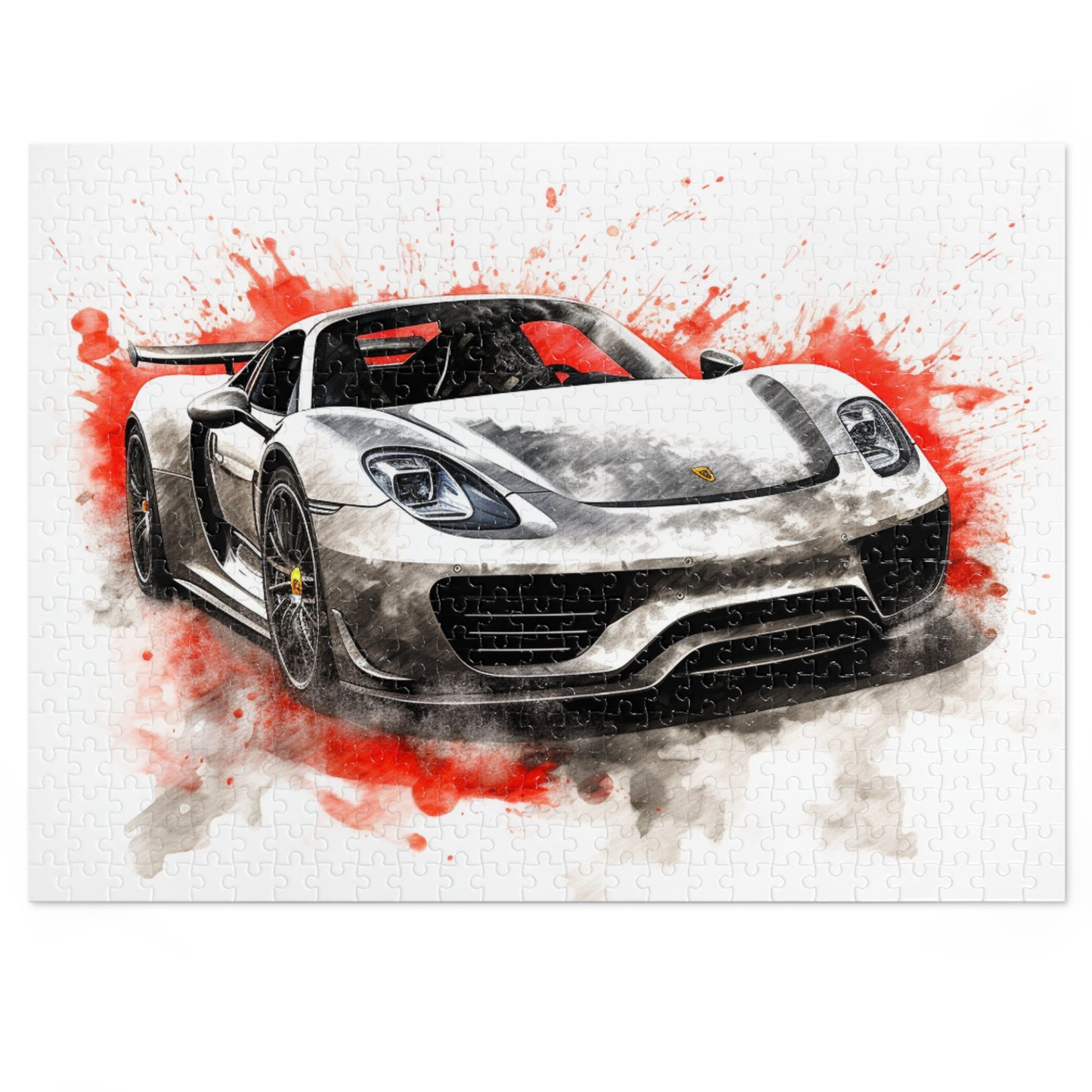 Jigsaw Puzzle (30, 110, 252, 500,1000-Piece) 918 Spyder white background driving fast with water splashing 4