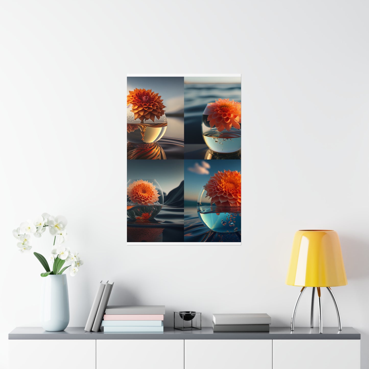 Premium Matte Vertical Posters Dahlia Orange 5