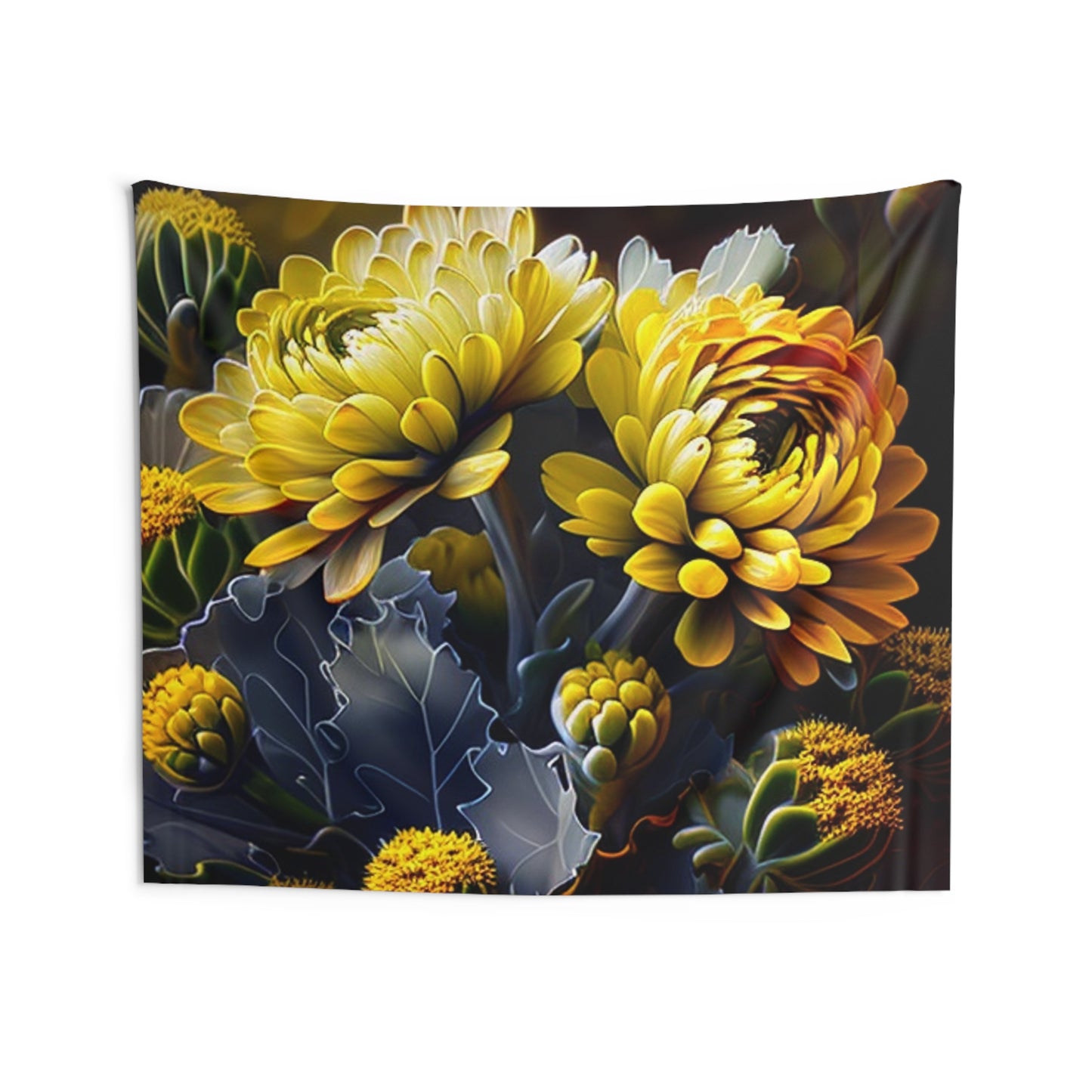 Indoor Wall Tapestries Yellow Hermosas Flores Amarillas 1
