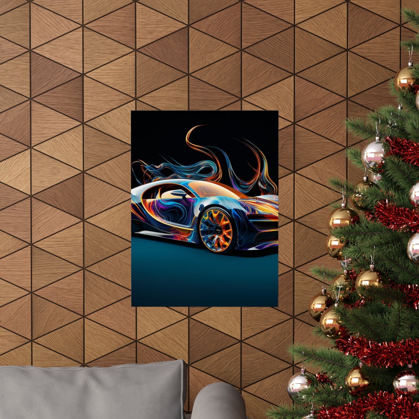 Premium Matte Vertical Posters Bugatti Abstract Flair 2