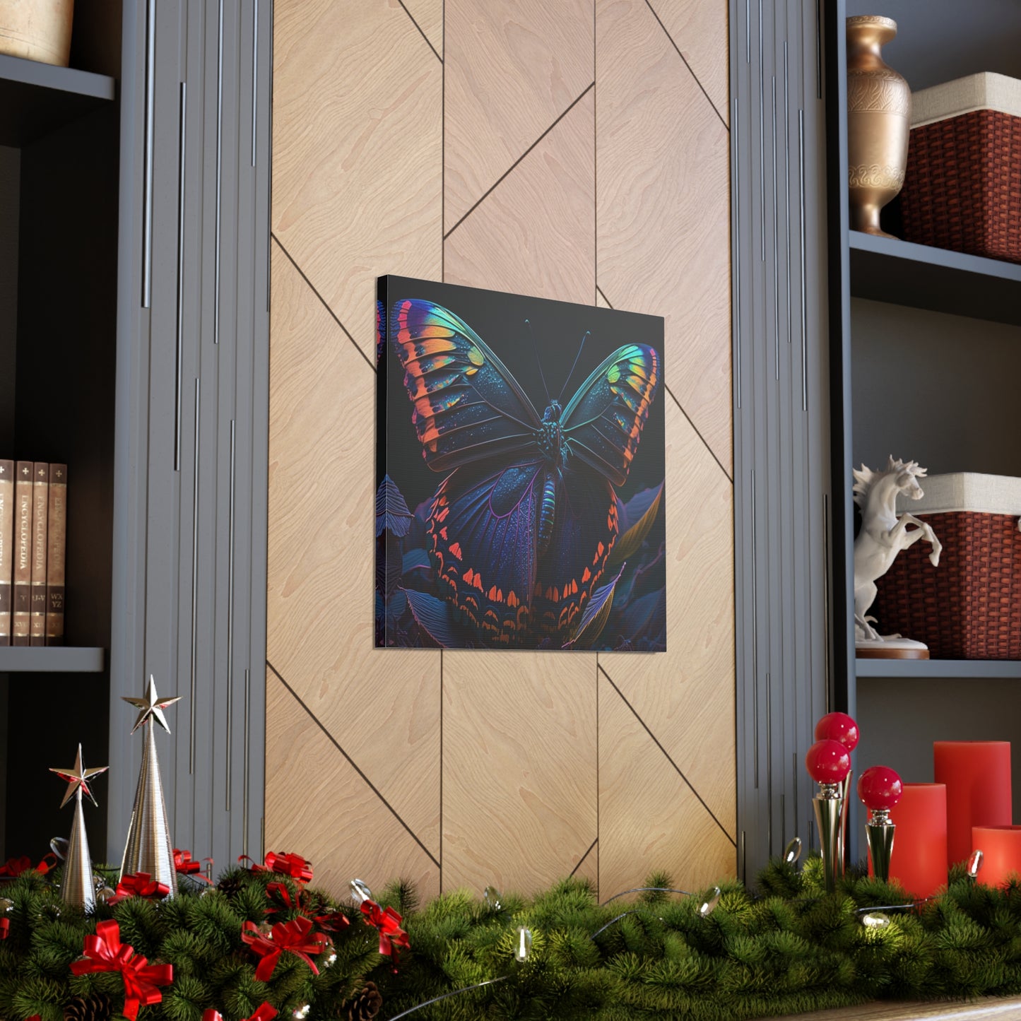 Canvas Gallery Wraps Hue Neon Butterfly 3