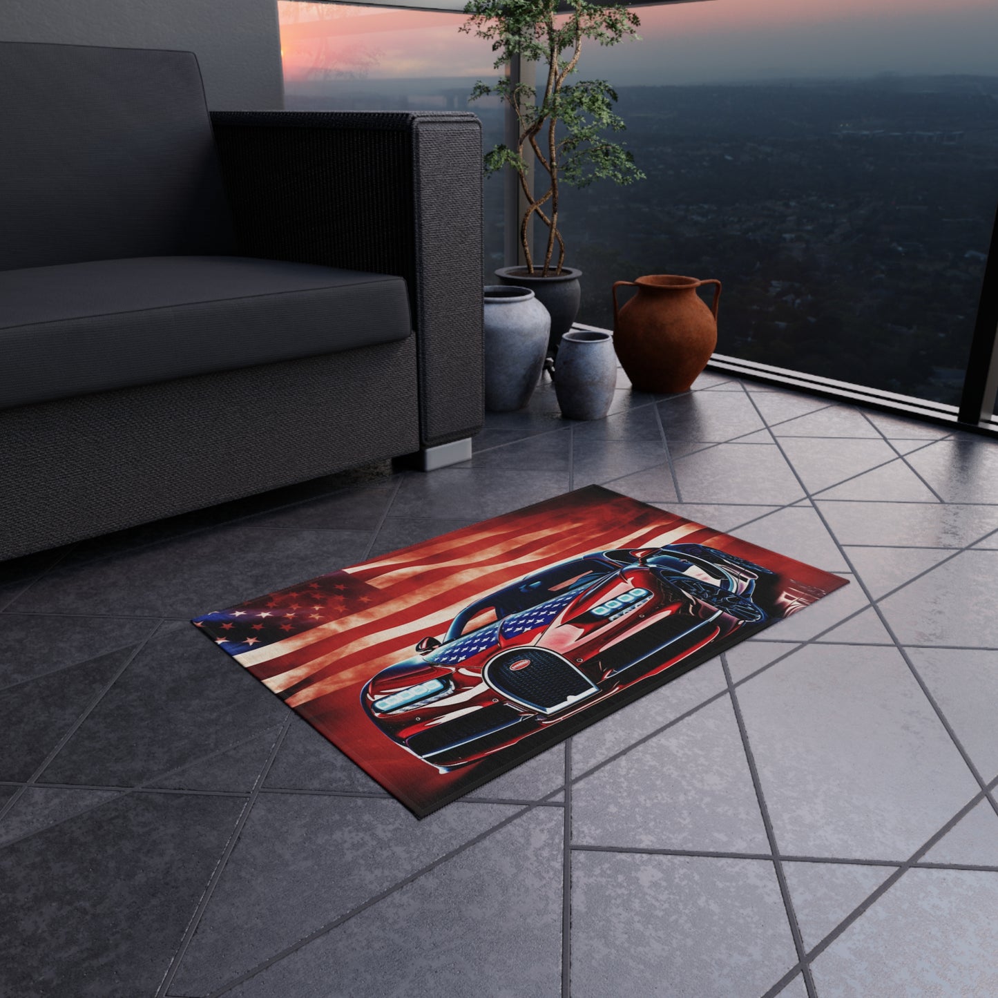 Outdoor Rug  Abstract American Flag Background Bugatti 3