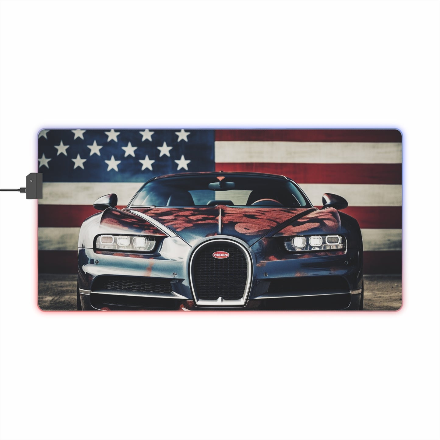 LED Gaming Mouse Pad Bugatti Flag 3