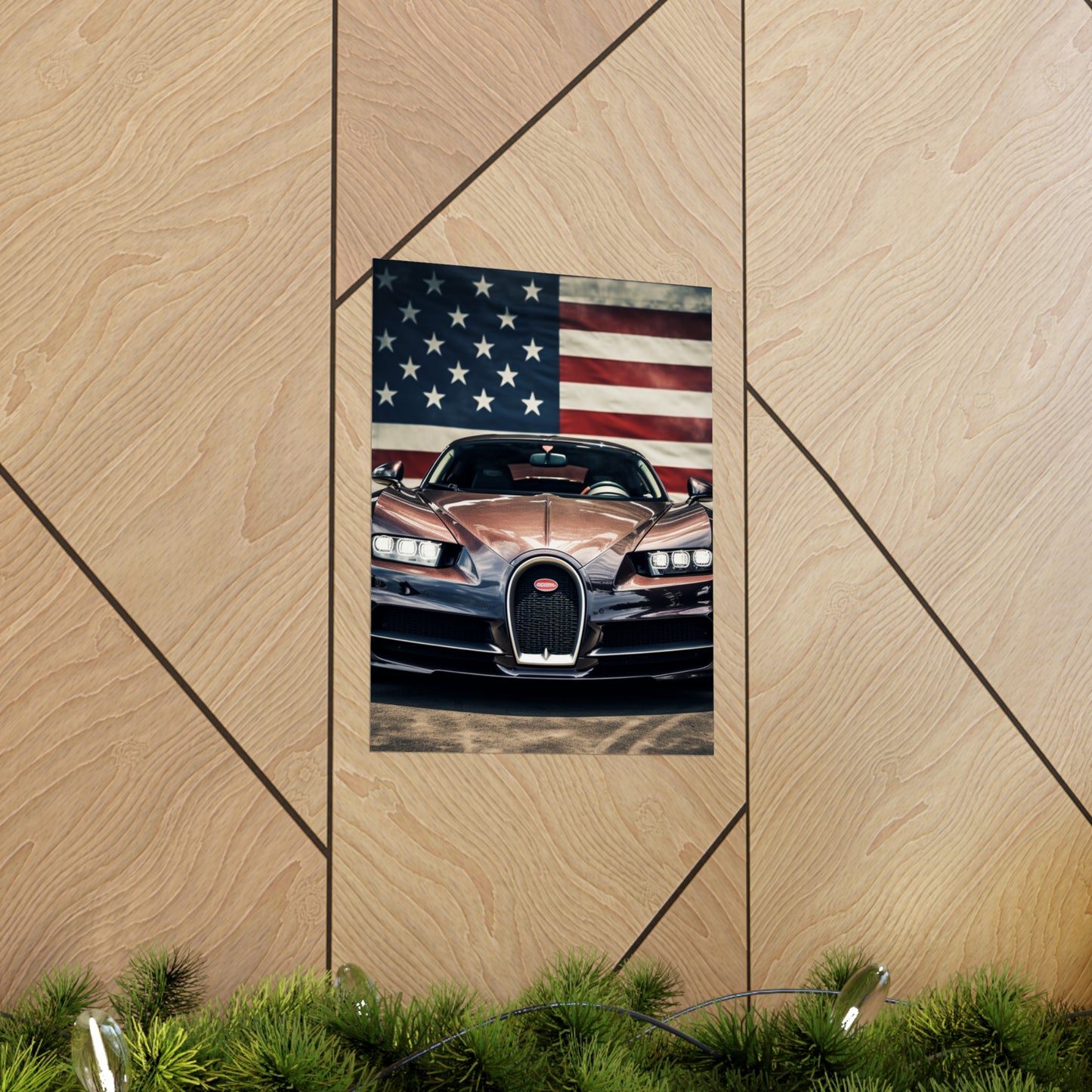 Premium Matte Vertical Posters Bugatti Flag 4