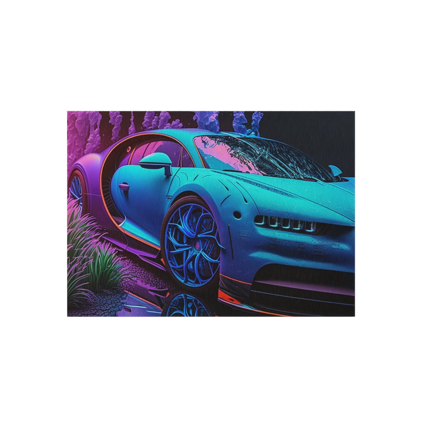 Outdoor Rug  Bugatti Neon Chiron 2