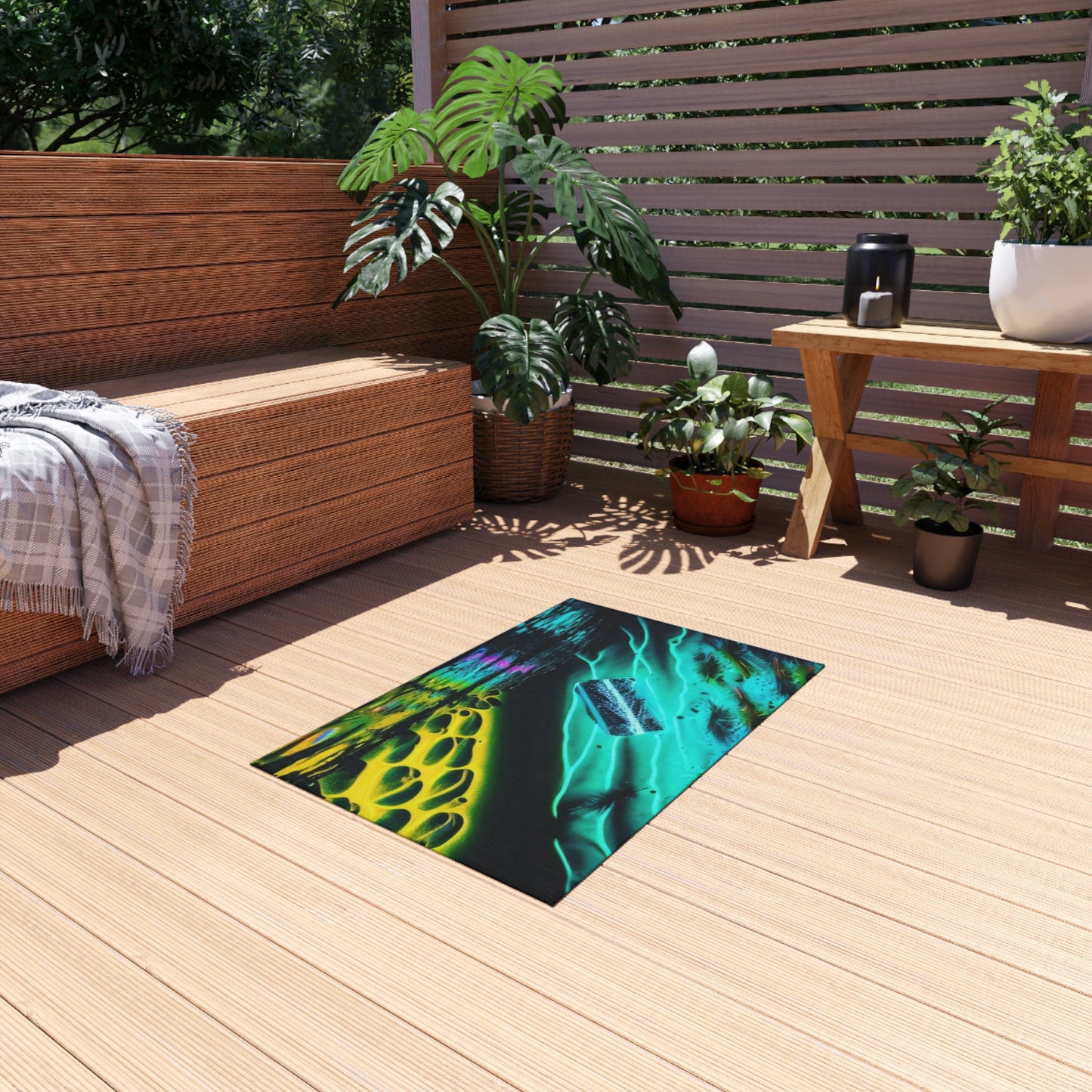 Outdoor Rug  Florescent Glow 2