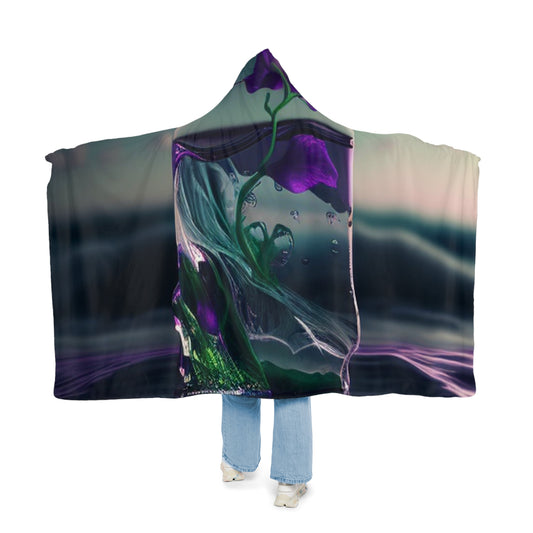 Snuggle Hooded Blanket Purple Sweet pea in a vase 3