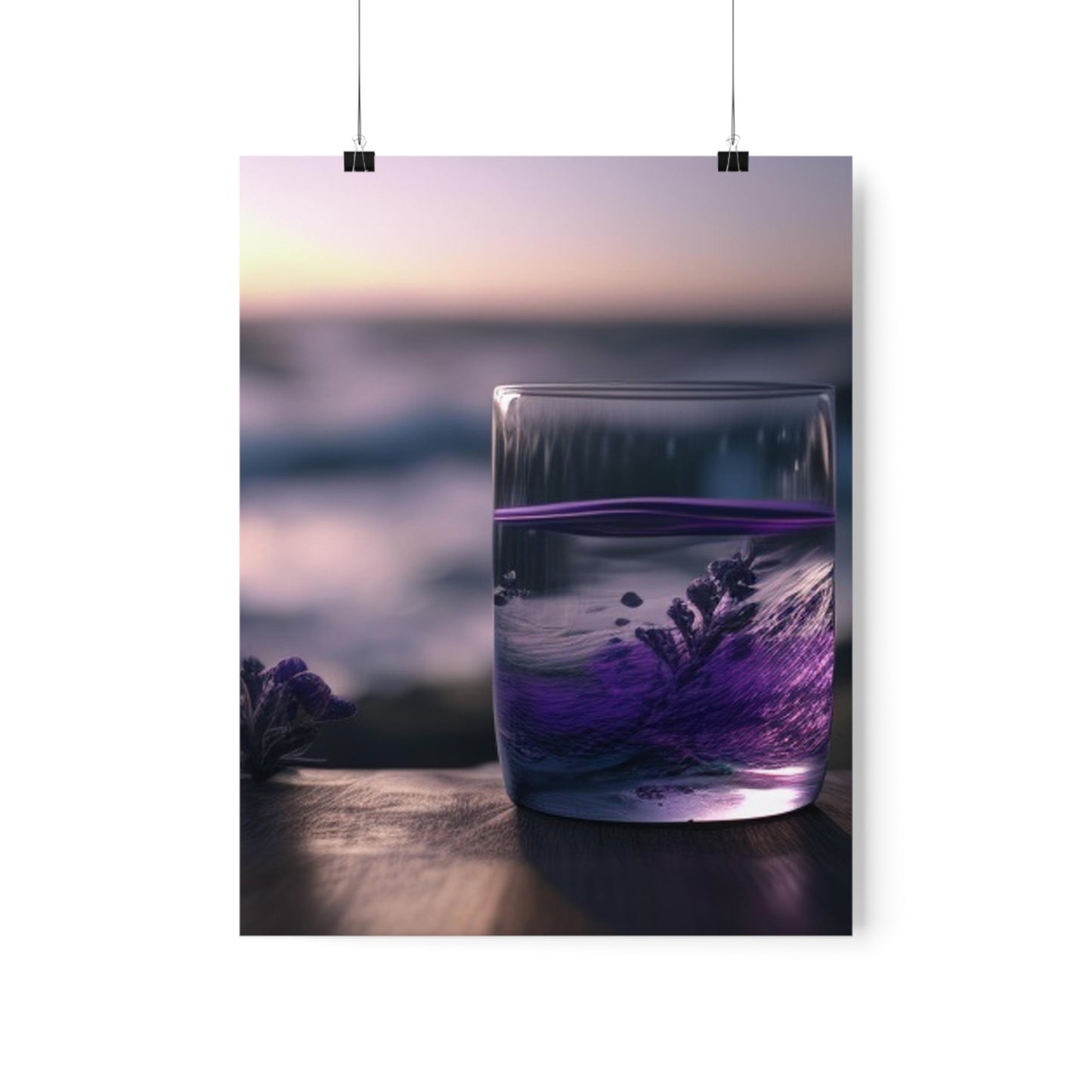 Premium Matte Vertical Posters Lavender in a vase 4