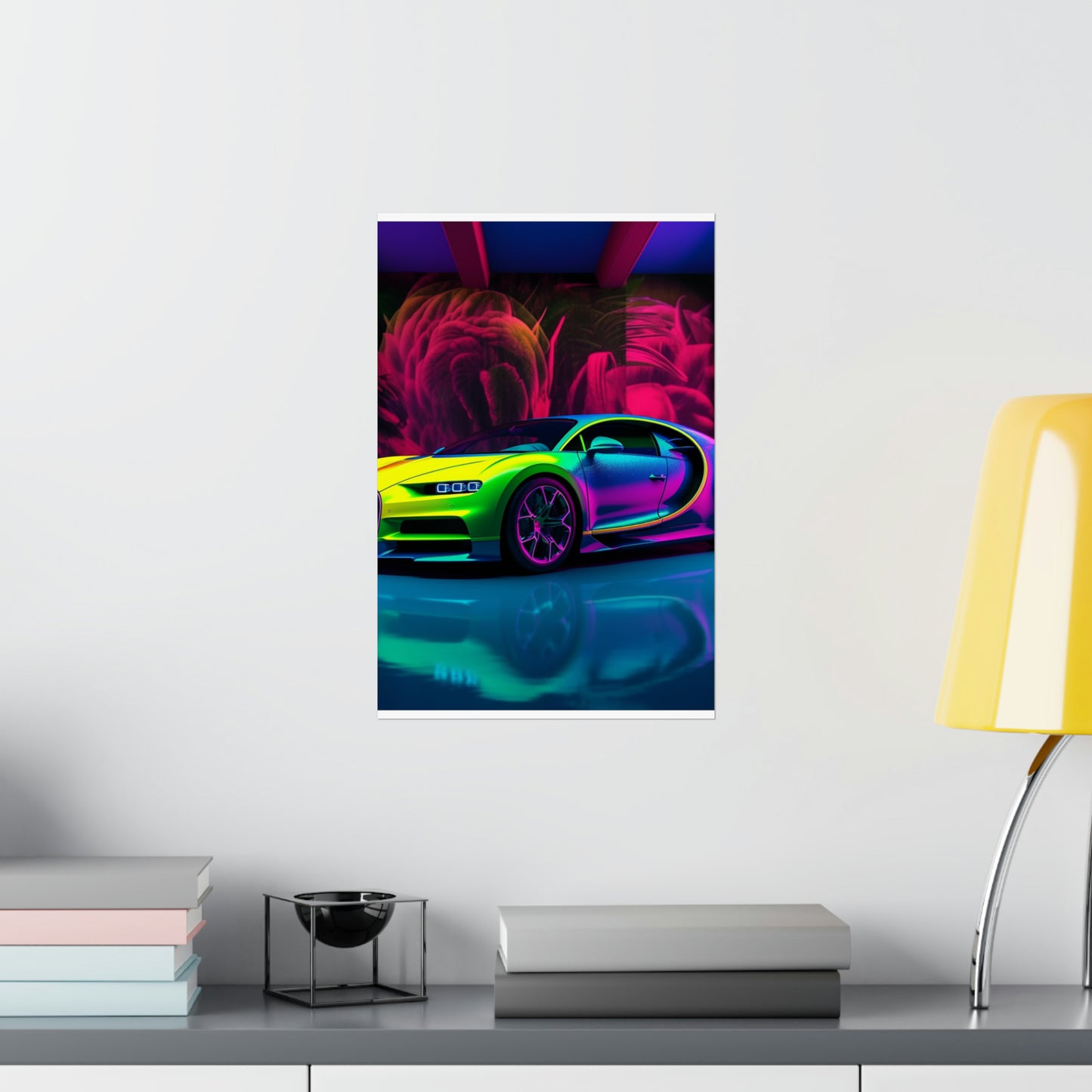 Premium Matte Vertical Posters Florescent Bugatti Flair 1