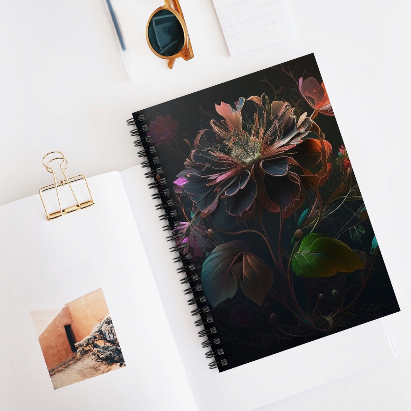 Spiral Notebook - Ruled Line Flower Arangment 2