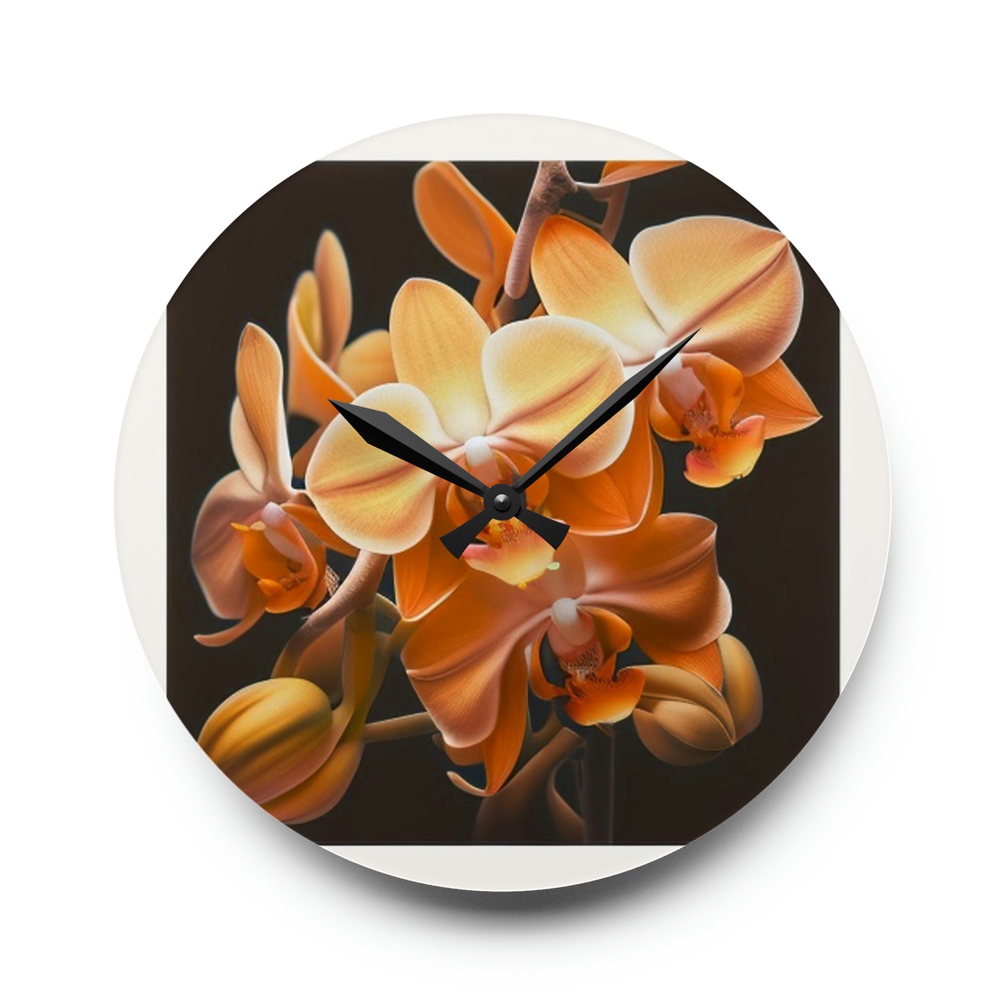 Acrylic Wall Clock orchid pedals 1