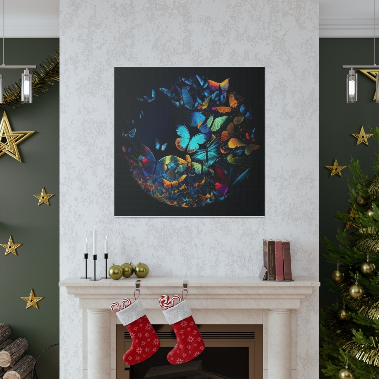 Canvas Gallery Wraps Moon Butterfly 1