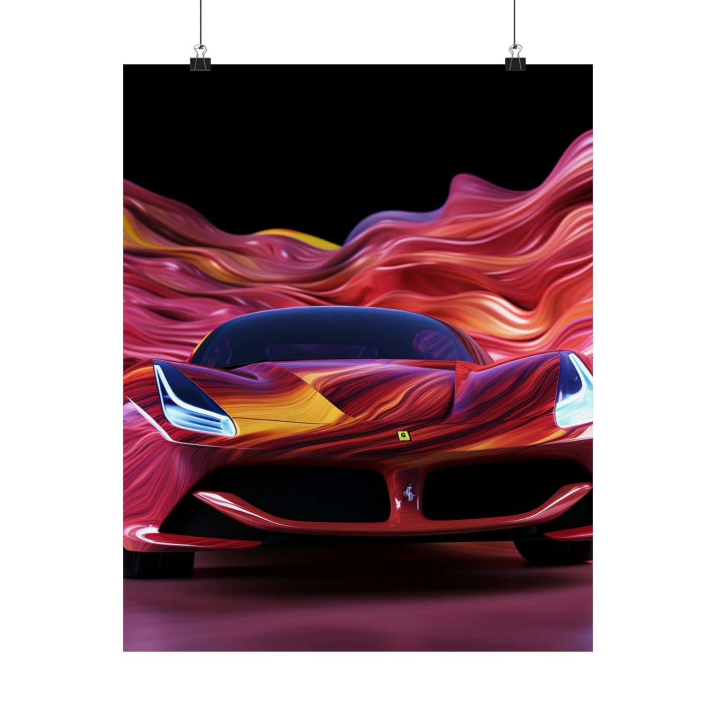 Premium Matte Vertical Posters Ferrari Water Fusion 3