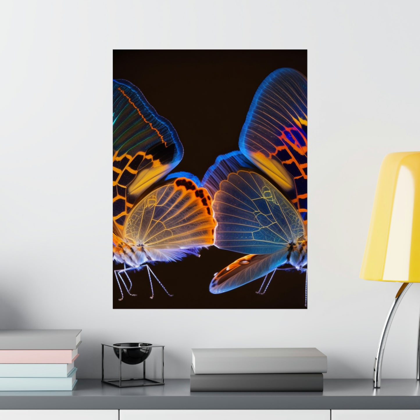 Premium Matte Vertical Posters Neon Glo Butterfly 2