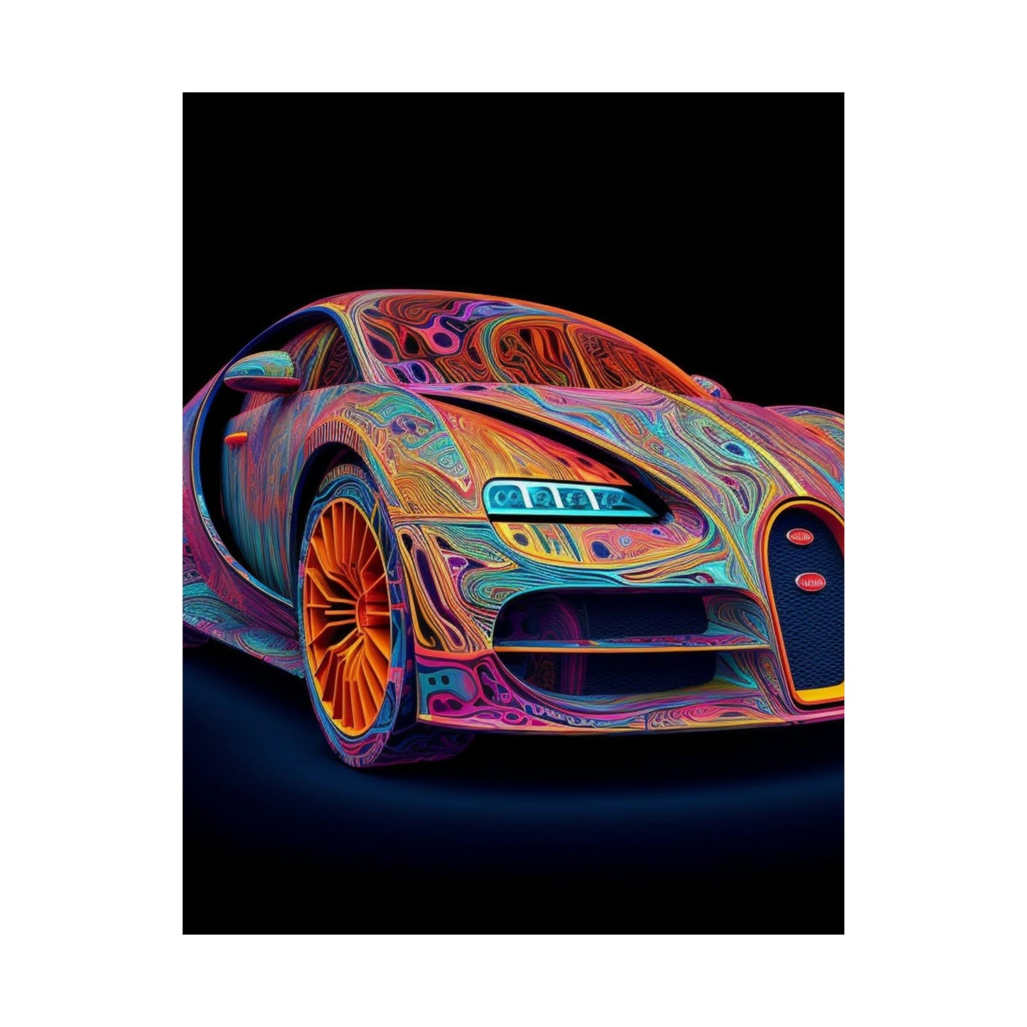 Premium Matte Vertical Posters Bugatti Abstract Concept 1