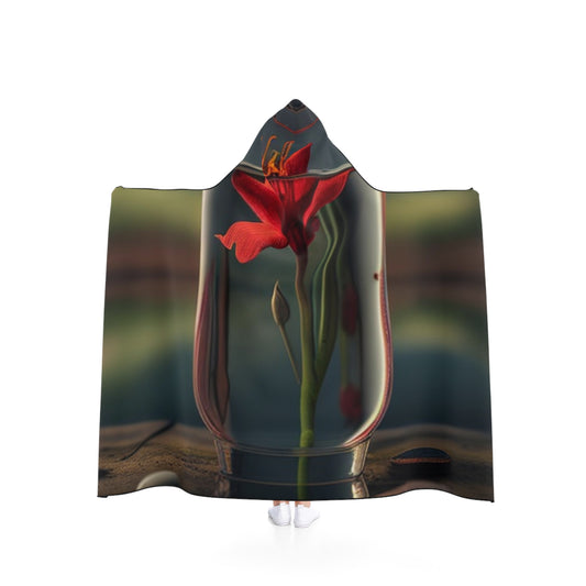 Hooded Blanket Red Lily in a Glass vase 1