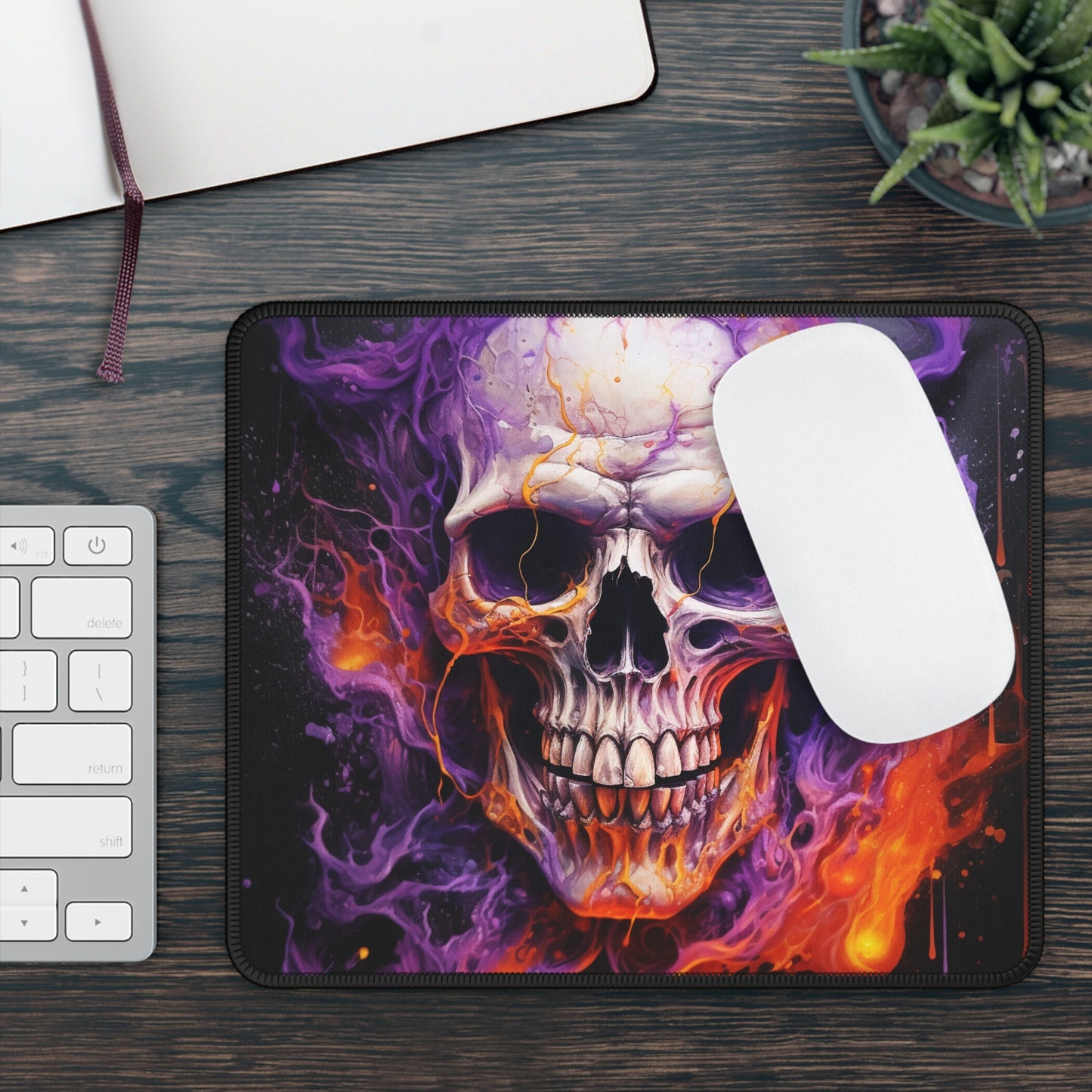 Gaming Mouse Pad  Skull Flames 2