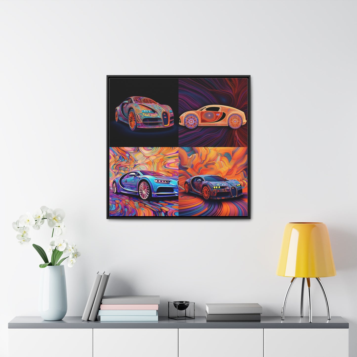 Gallery Canvas Wraps, Square Frame Bugatti Abstract Concept 5