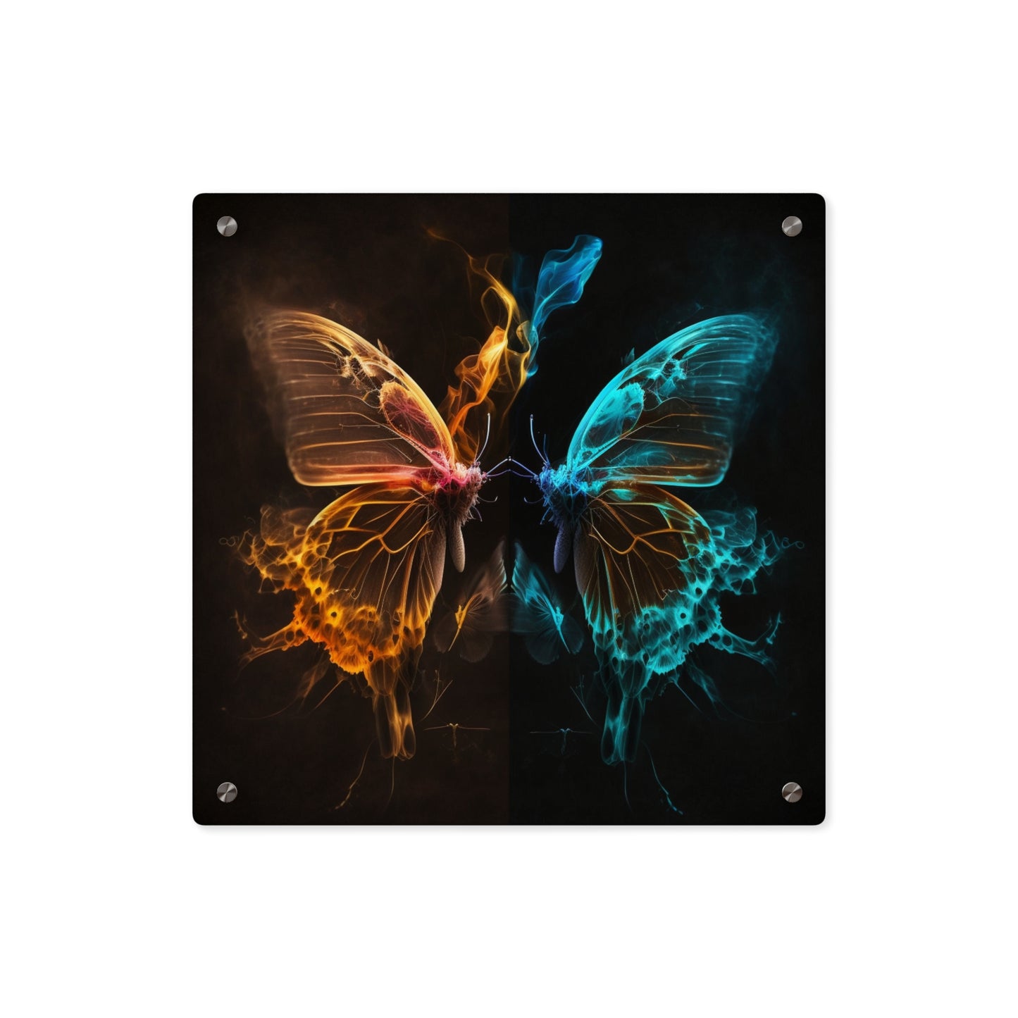 Acrylic Wall Art Panels Kiss Neon Butterfly 10