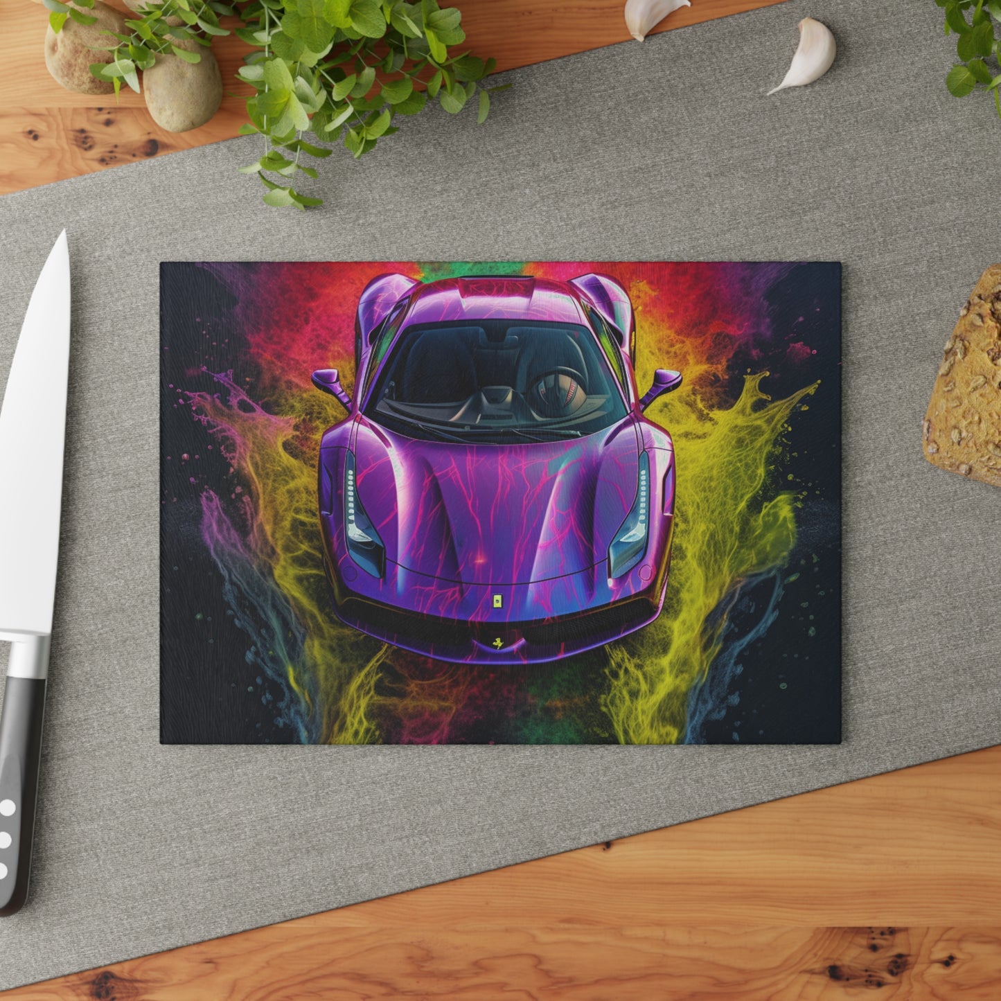 Glass Cutting Board Farrari Water 3