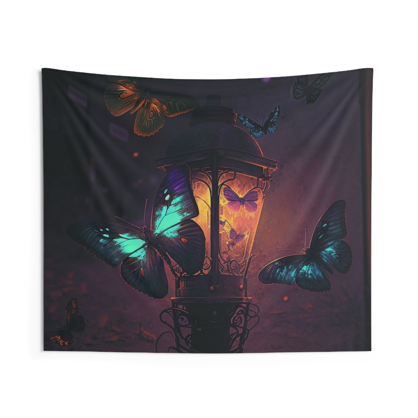 Indoor Wall Tapestries Street Light Butterfly 4