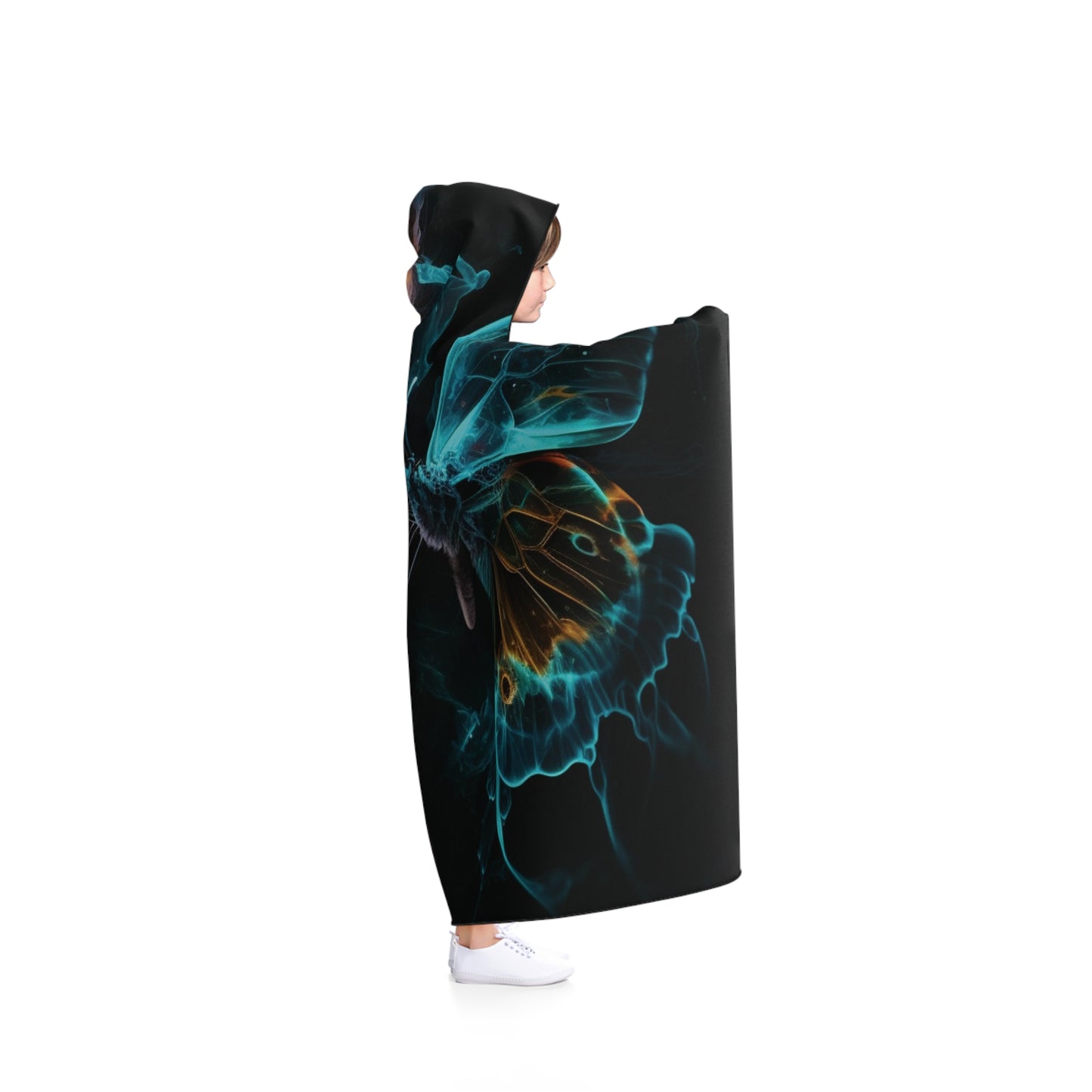 Hooded Blanket Kiss Neon Butterfly 6