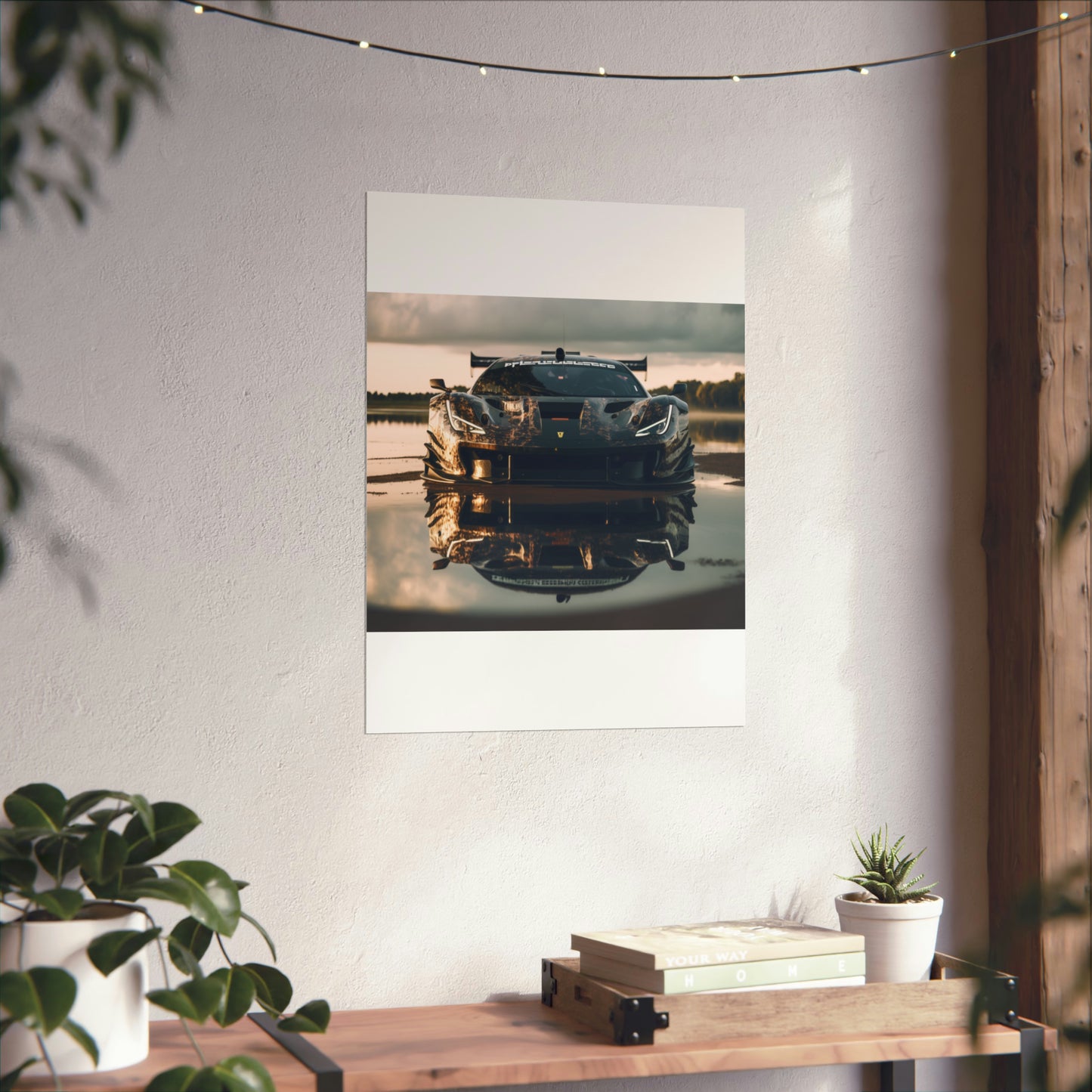 Premium Matte Vertical Posters Ferrari Lake 3