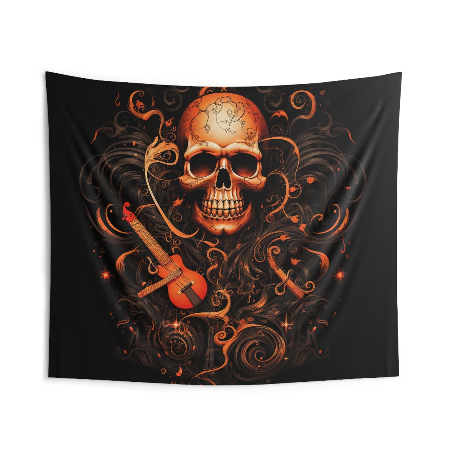 Indoor Wall Tapestries Skull Treble Clef 4