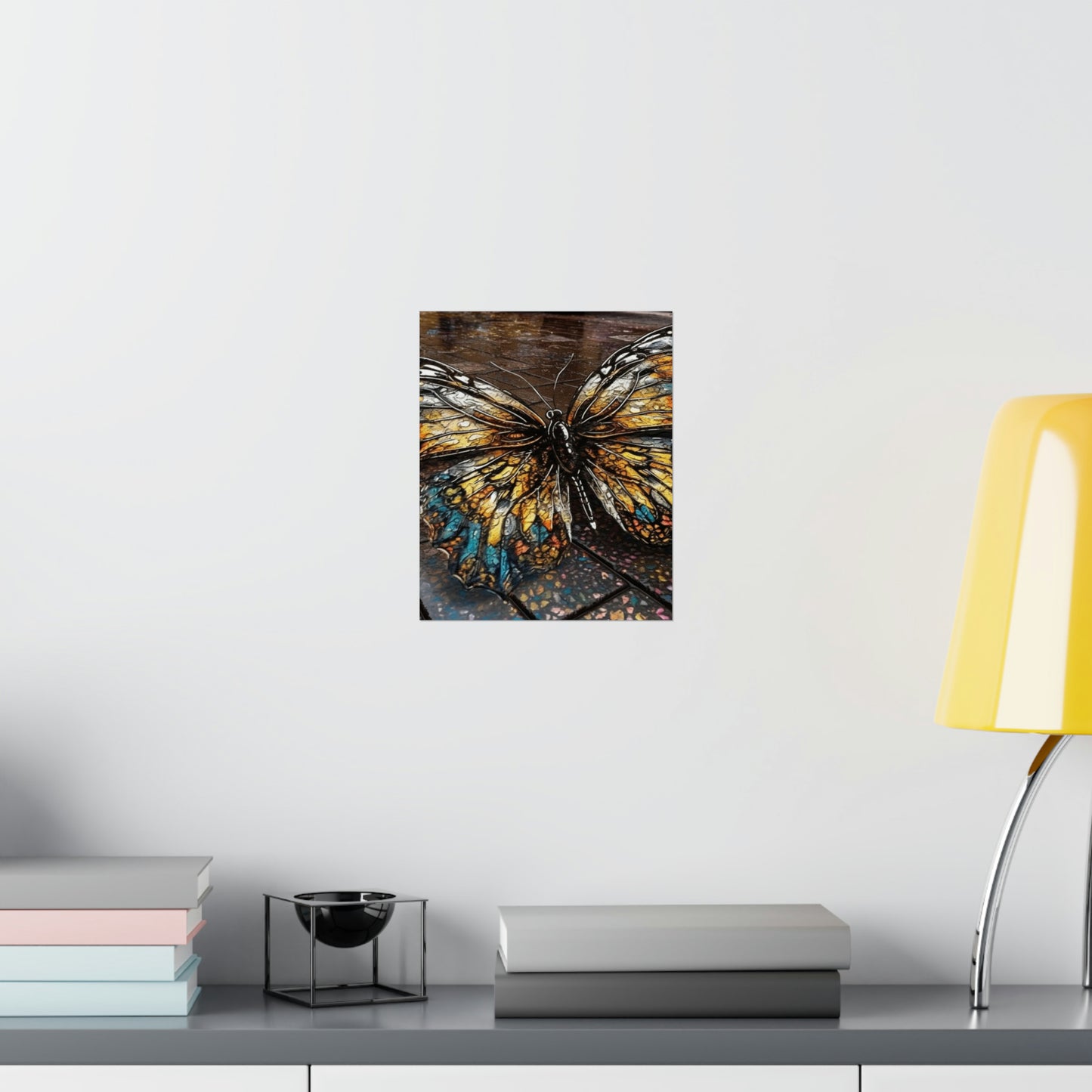 Premium Matte Vertical Posters Water Butterfly Street 1