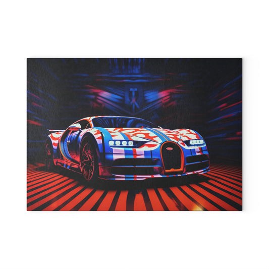 Glass Cutting Board Macro Bugatti American Flag 1