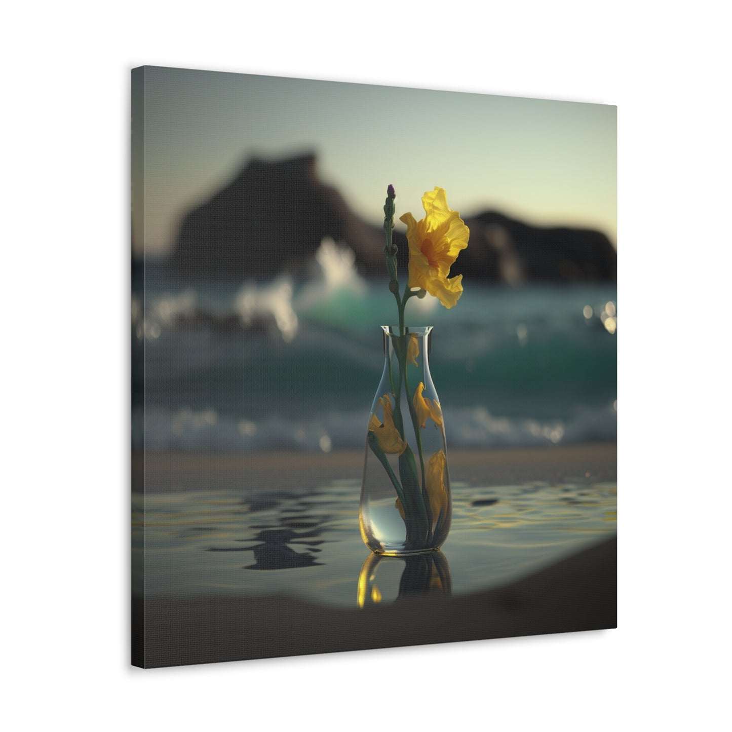 Canvas Gallery Wraps Yellow Gladiolus glass 2