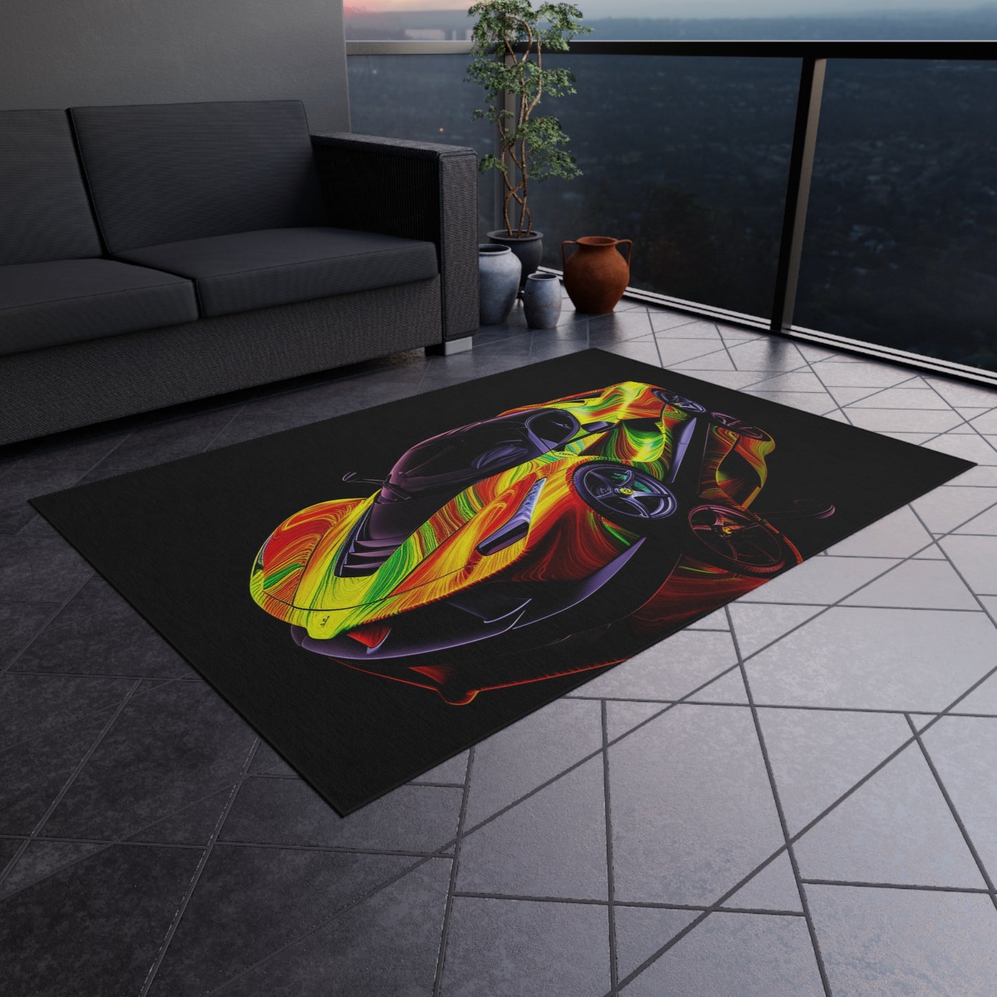 Outdoor Rug  Ferrari Neon 4