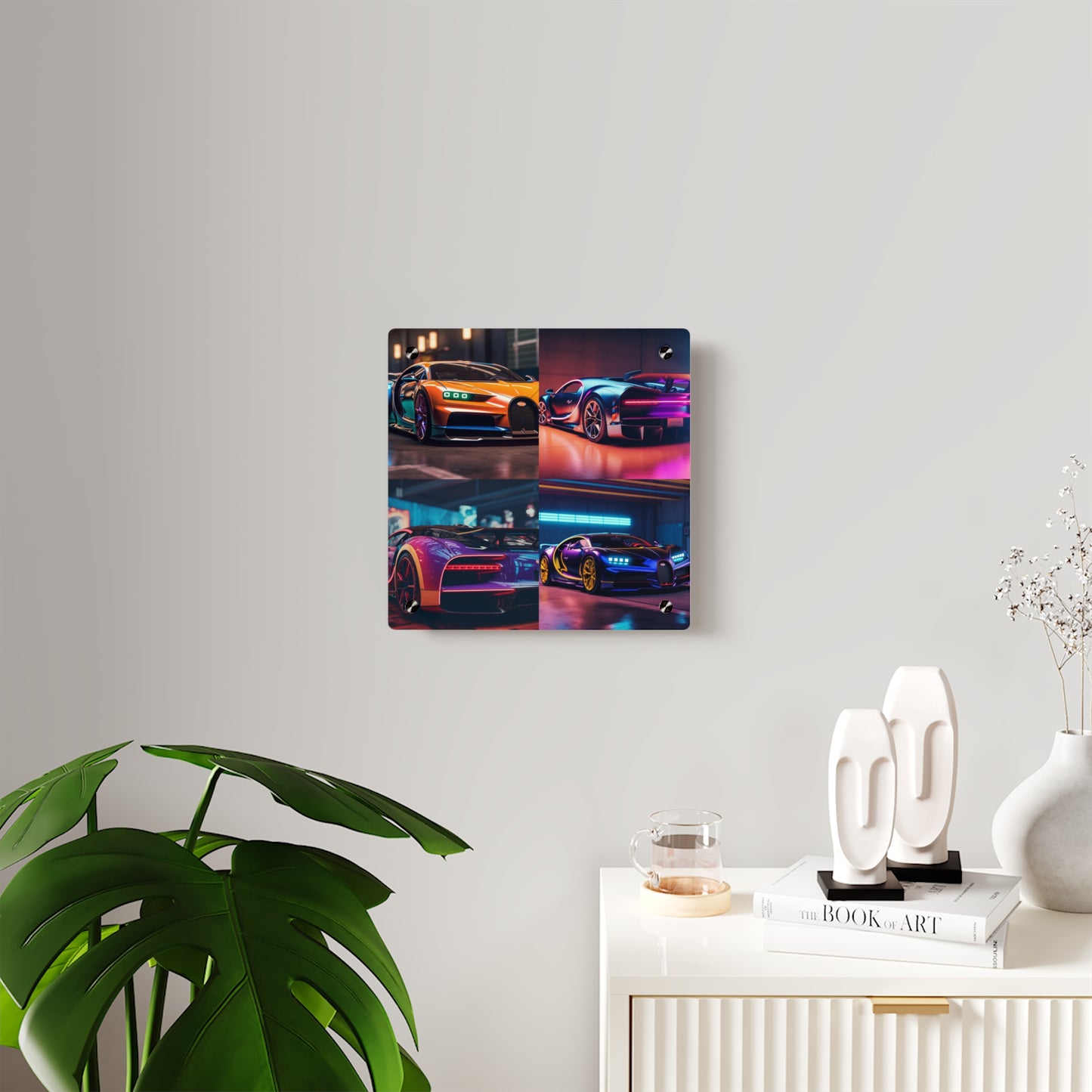 Acrylic Wall Art Panels Hyper Bugatti Neon Chiron 5