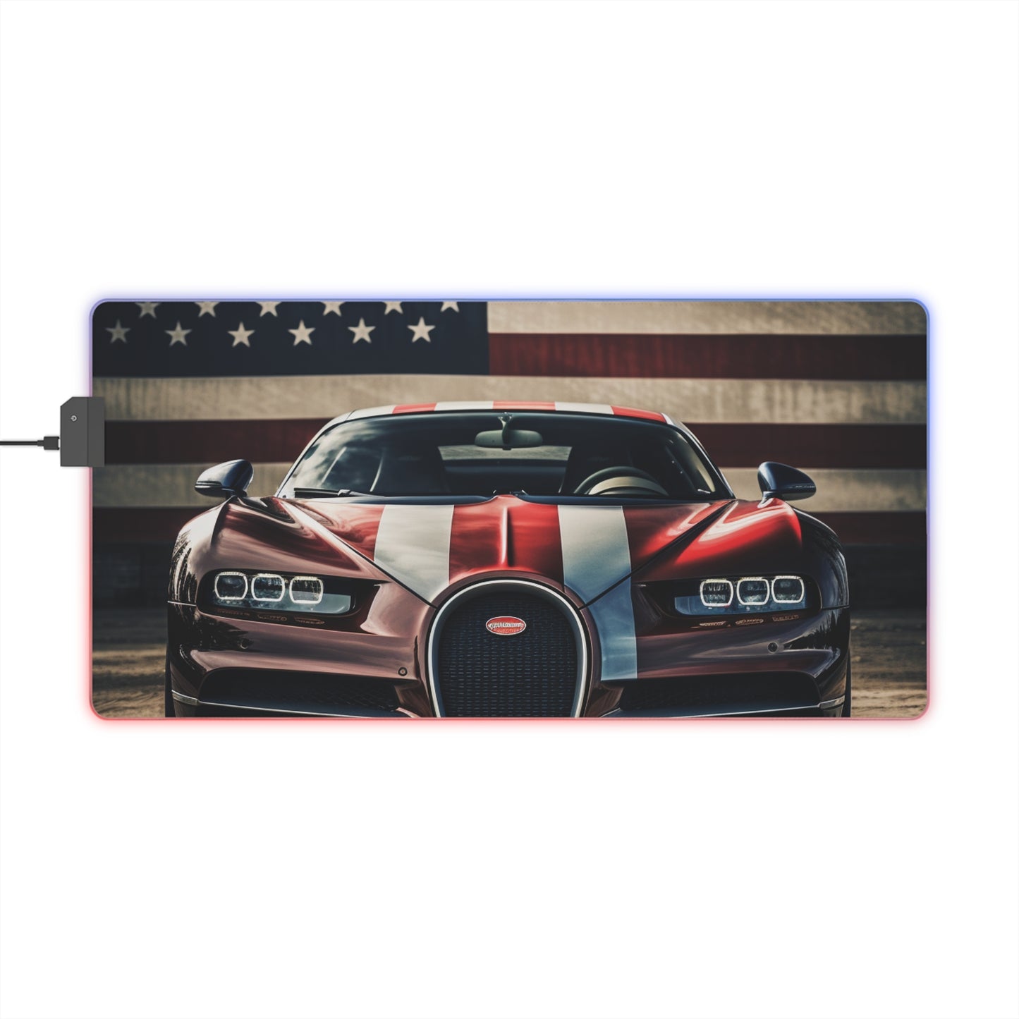 LED Gaming Mouse Pad Bugatti Flag 1