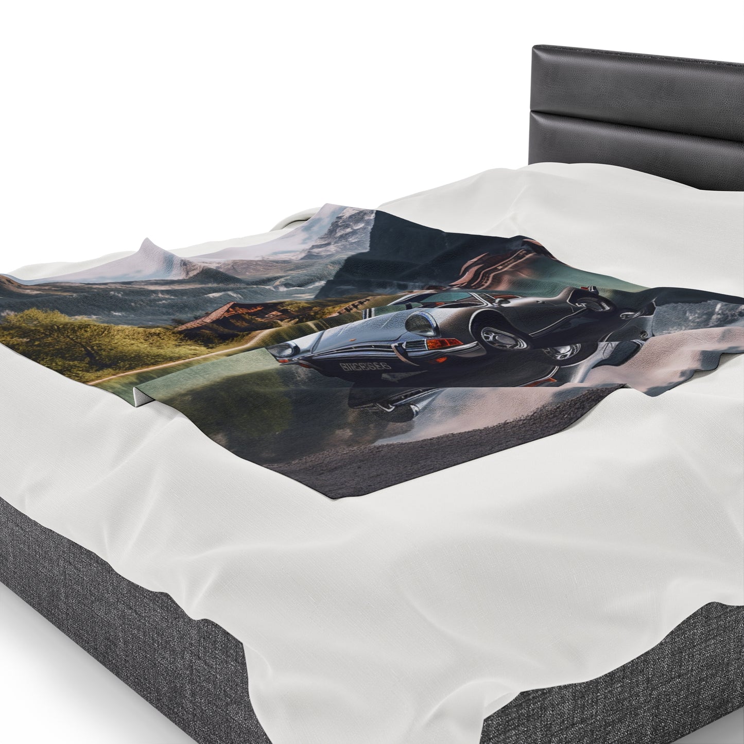 Velveteen Plush Blanket Porsche Lake 2