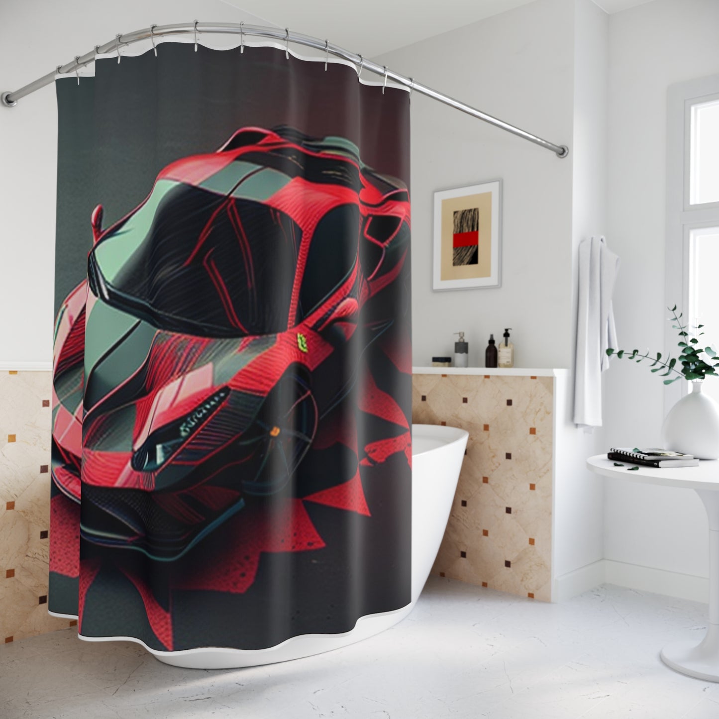 Polyester Shower Curtain Ferrari Hyper 2