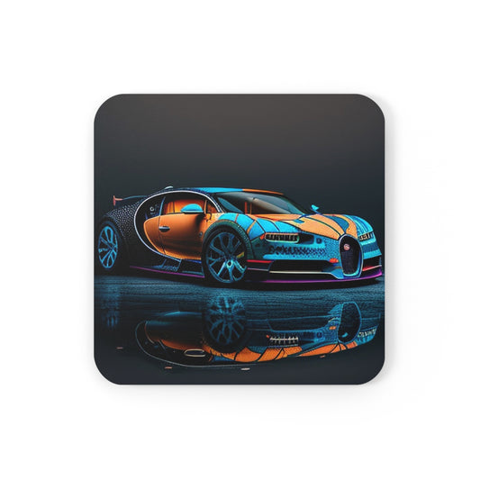 Corkwood Coaster Set Bugatti Blue 1