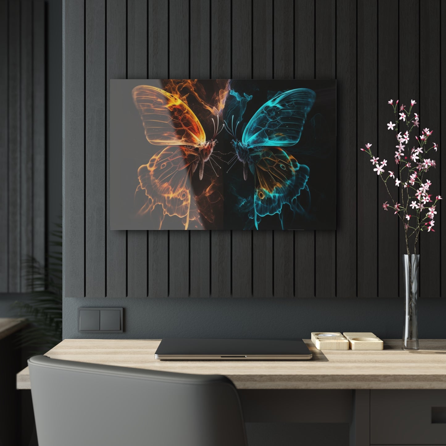 Acrylic Prints Kiss Neon Butterfly 6