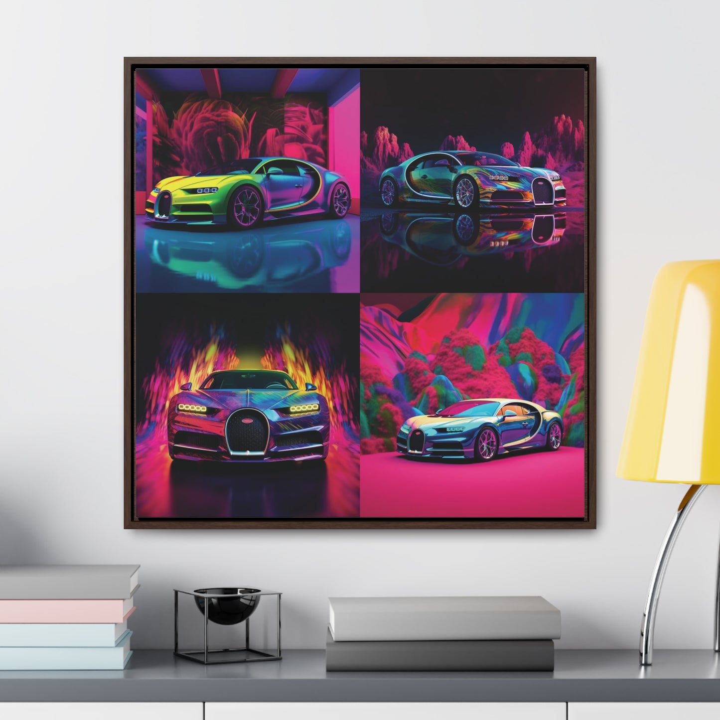 Gallery Canvas Wraps, Square Frame Florescent Bugatti Flair 5