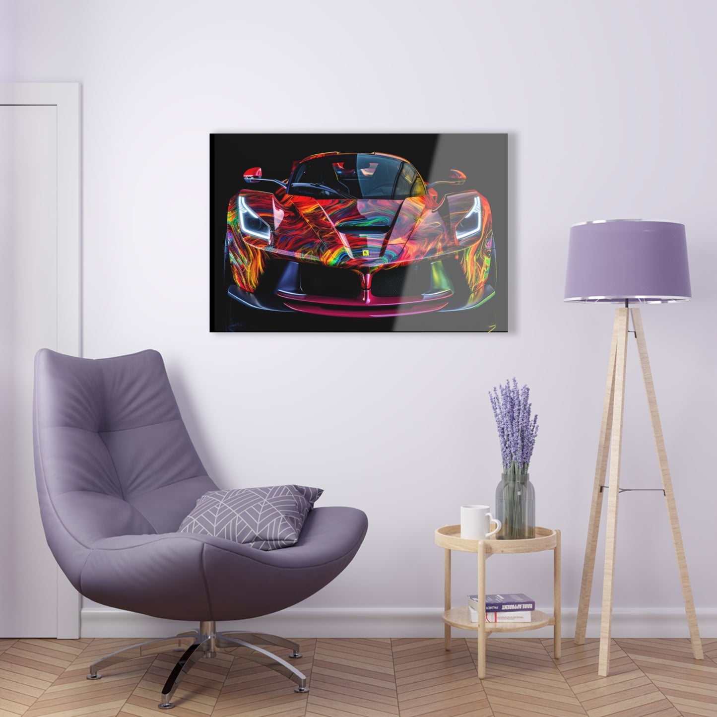 Acrylic Prints Ferrari Neon 3