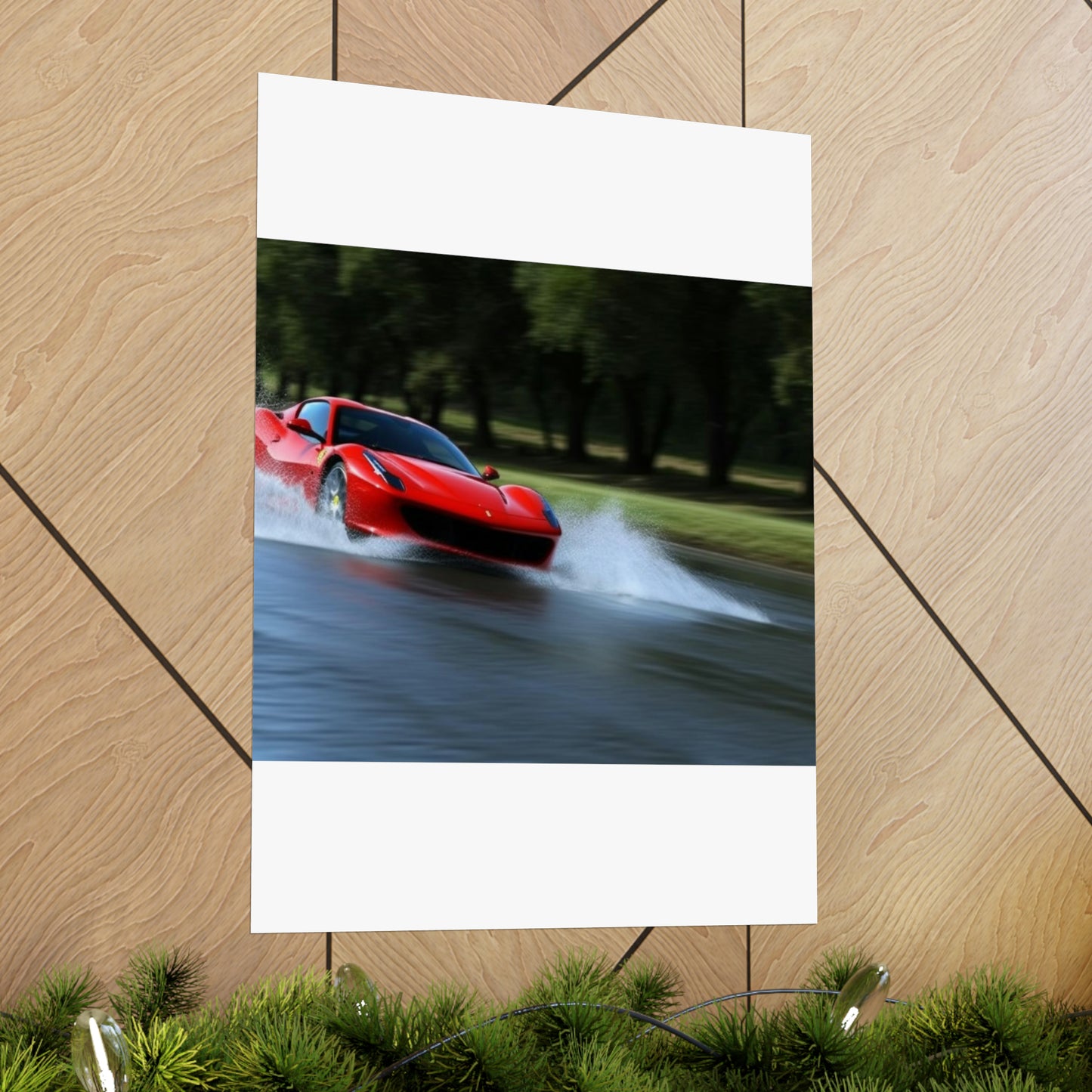 Premium Matte Vertical Posters Water Ferrari Splash 3