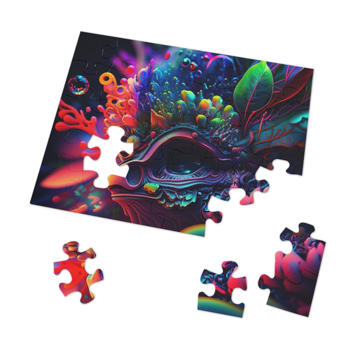 Jigsaw Puzzle (30, 110, 252, 500,1000-Piece) Florescent Skull Death 2