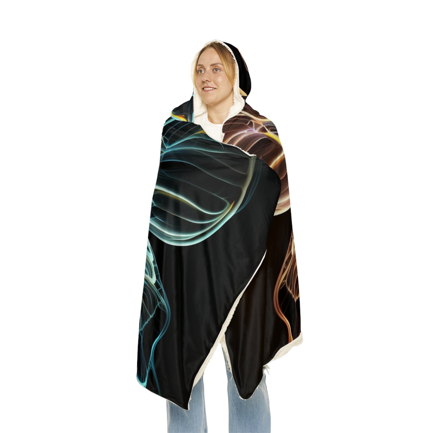 Snuggle Hooded Blanket Neon Glo Butterfly 3