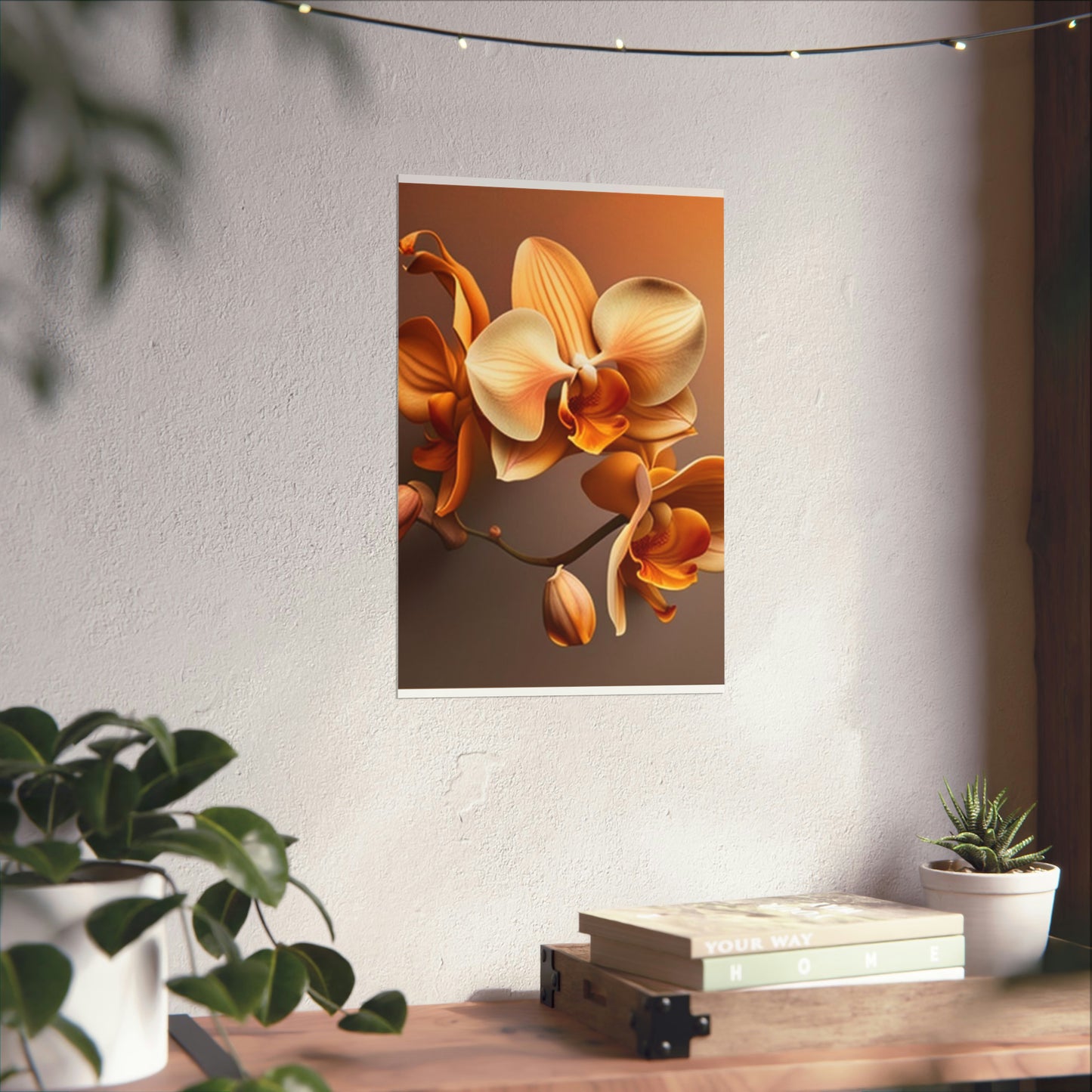 Premium Matte Vertical Posters orchid pedals 2