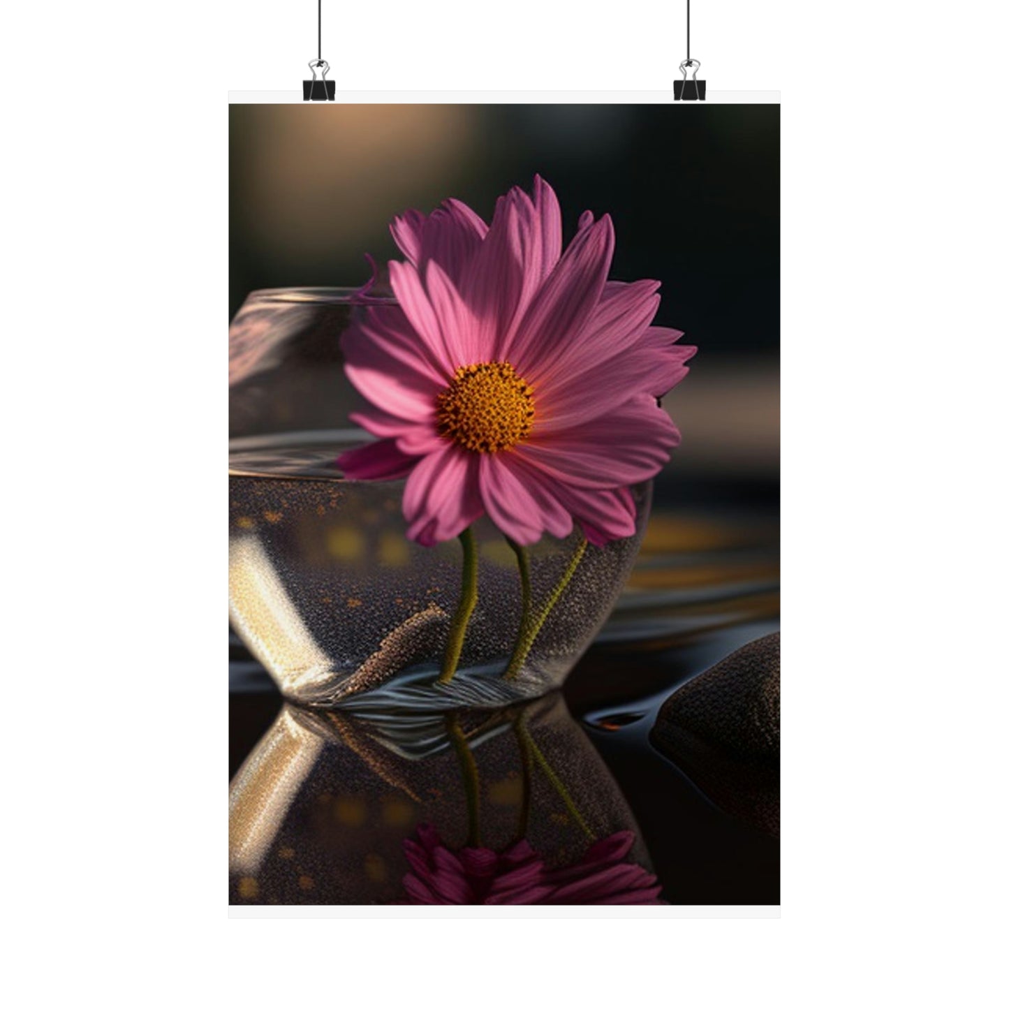 Premium Matte Vertical Posters Pink Daisy 4